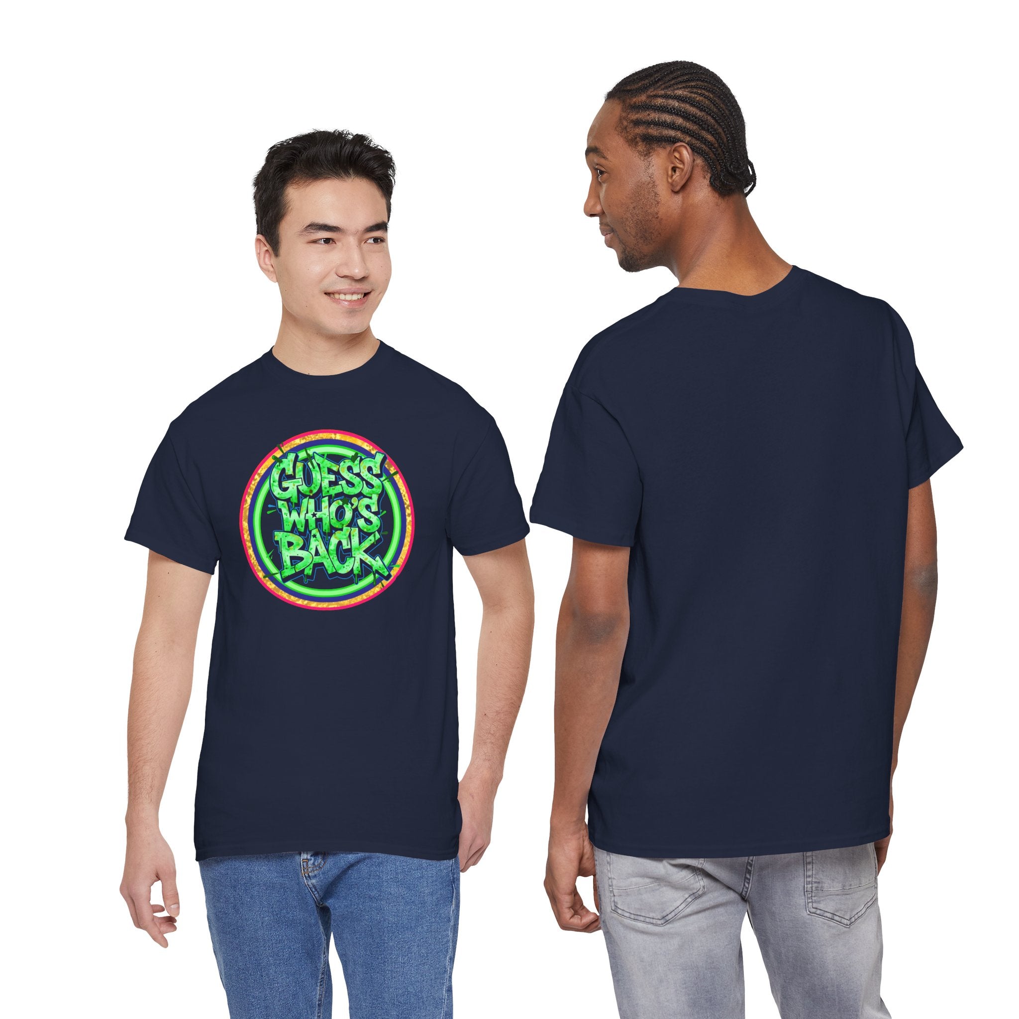 T-Shirt — "Guess Who's Back" Retro Graffiti Tee