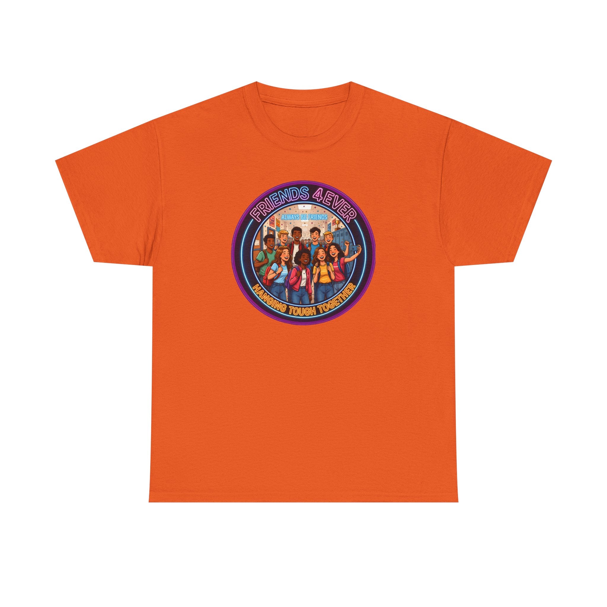 Graphic Tee — Retro Group Illustration "Friends Forever"