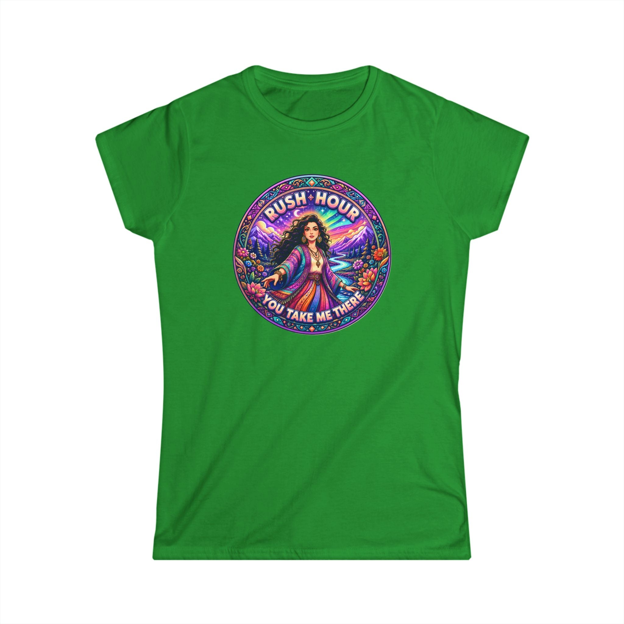 Retro Floral Tee — "You Take Me There" Women's Graphic T-Shirt