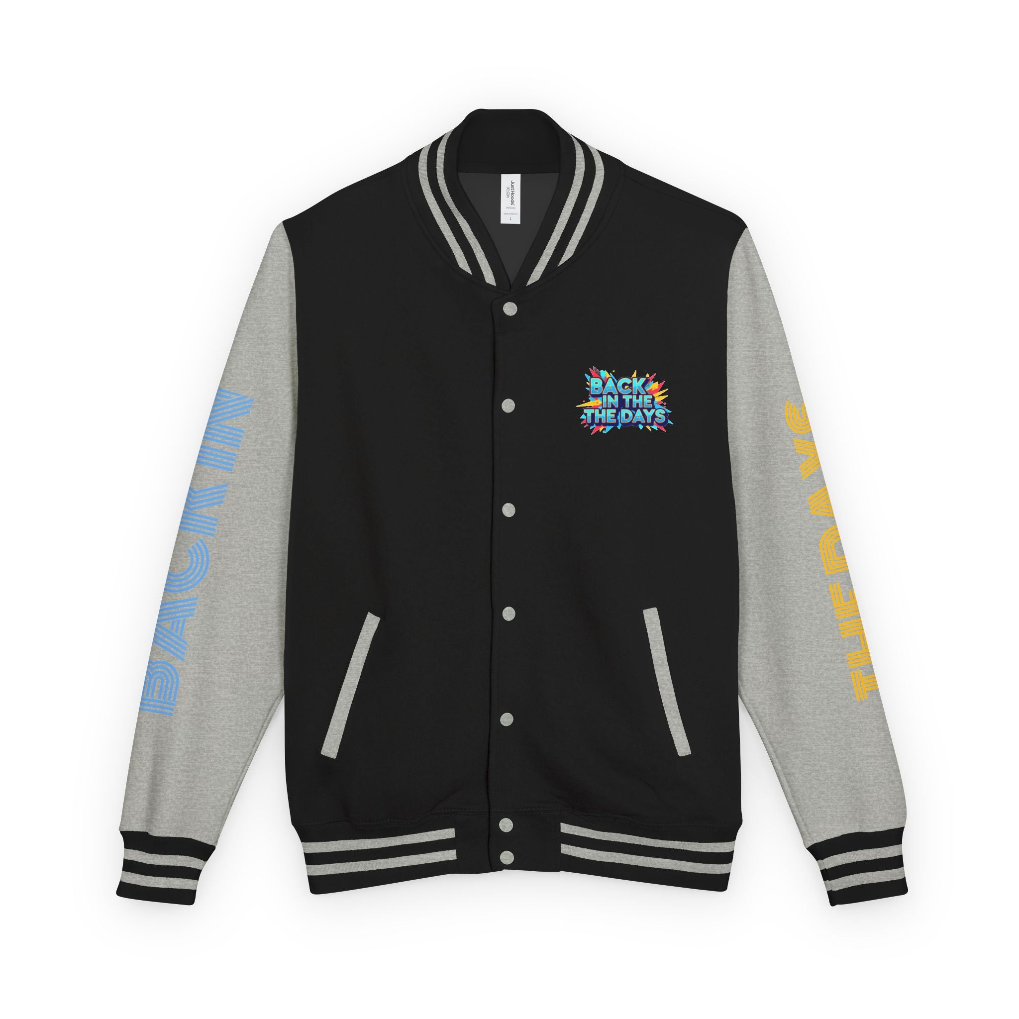 Letterman Jacket — "Back in the Days" Retro Graphic Bomber