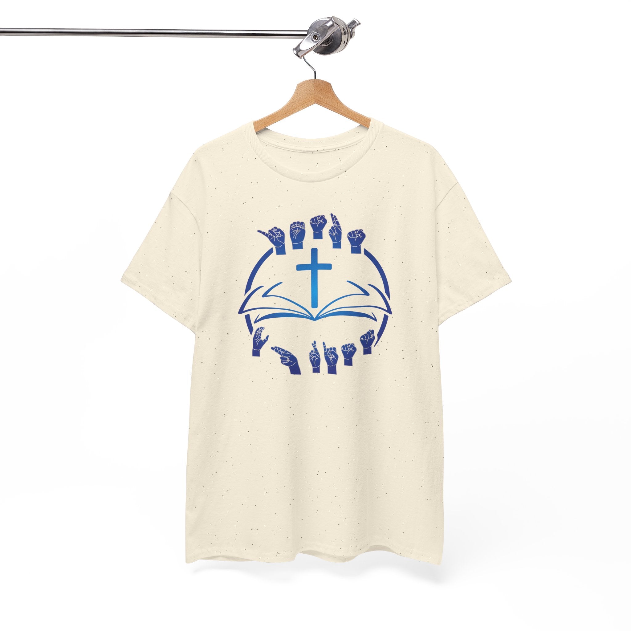 "Christian Bible Cross Sign Language "T-Shirt — Faith Prayer Hands Tee