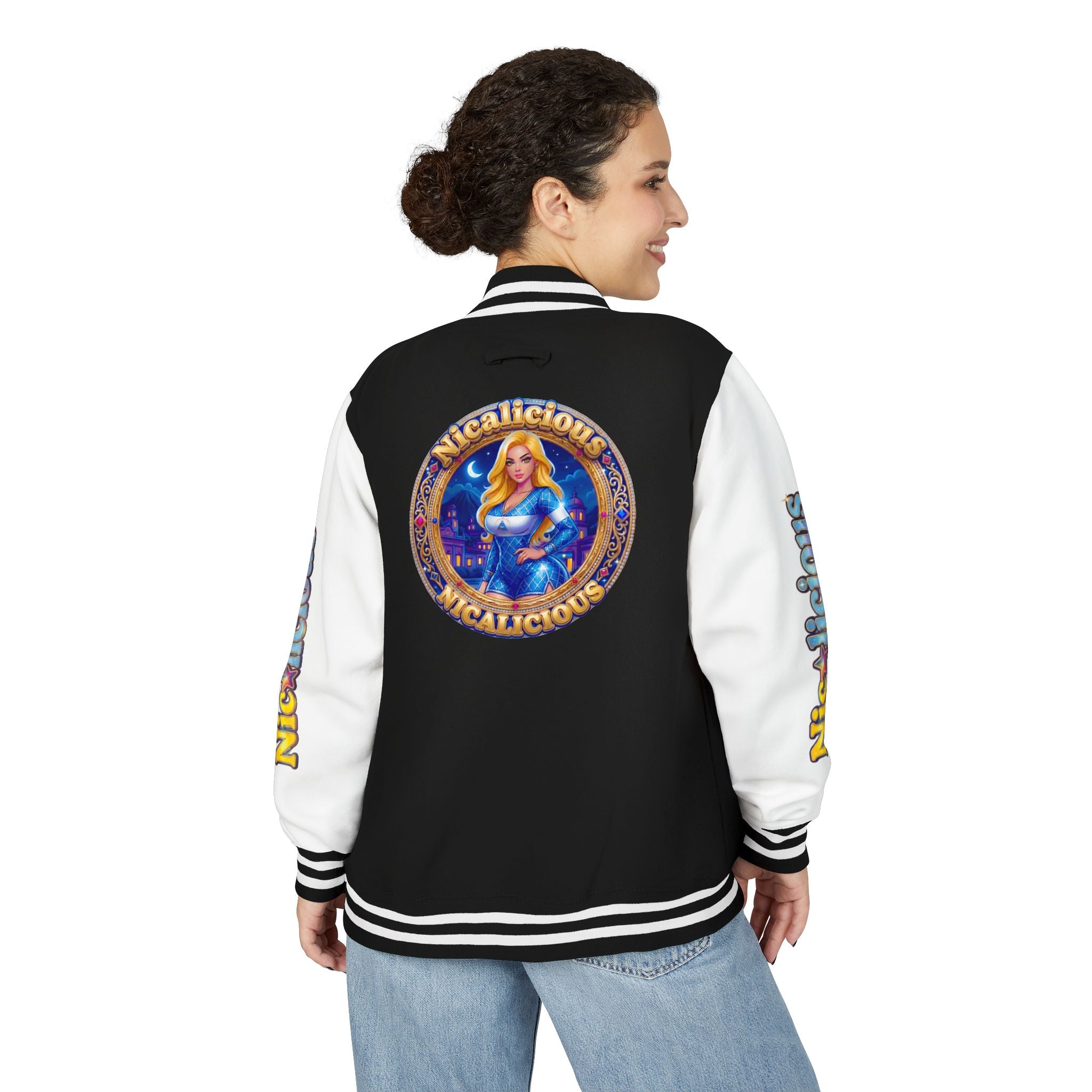Letterman Jacket — "Nicalicious" Retro Crest Varsity Jacket