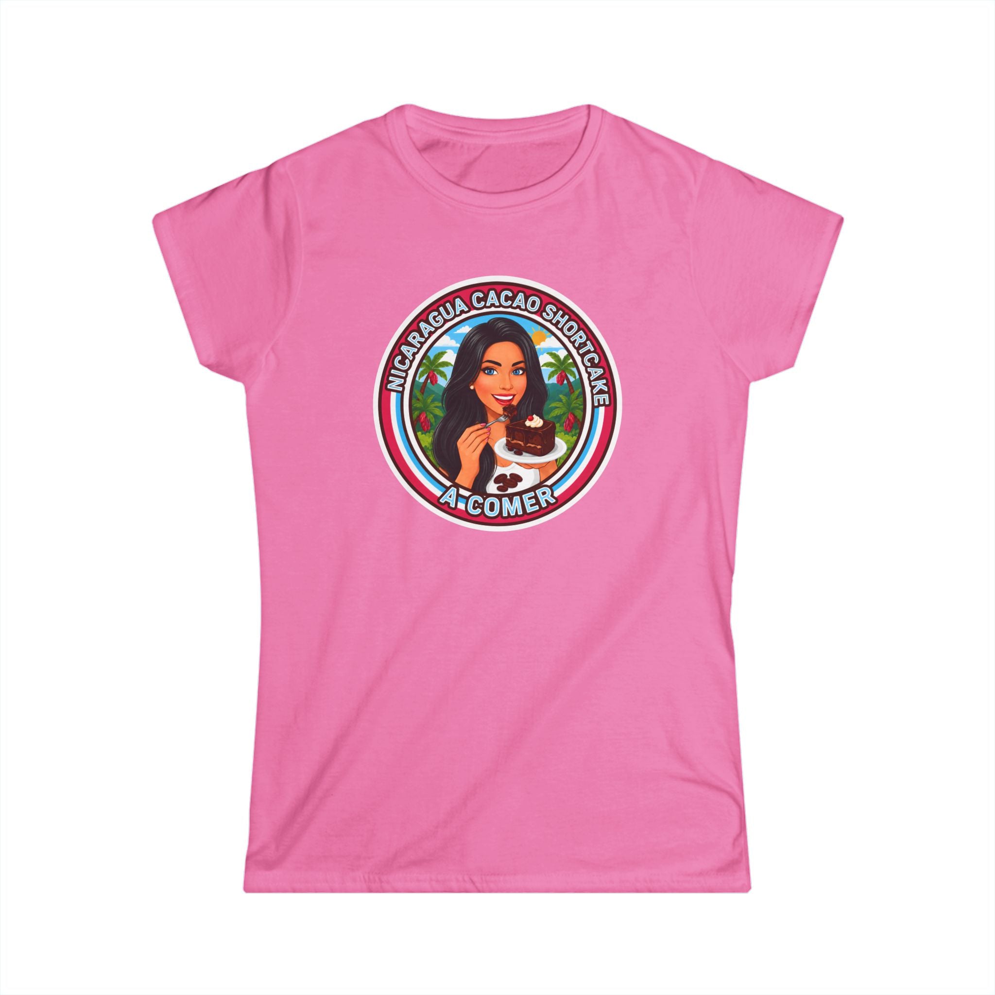 "Nicaragua Cacao Shortcake" Chocolate Lover Women's Tee — 'Nicaragua Cacao' Graphic Shirt