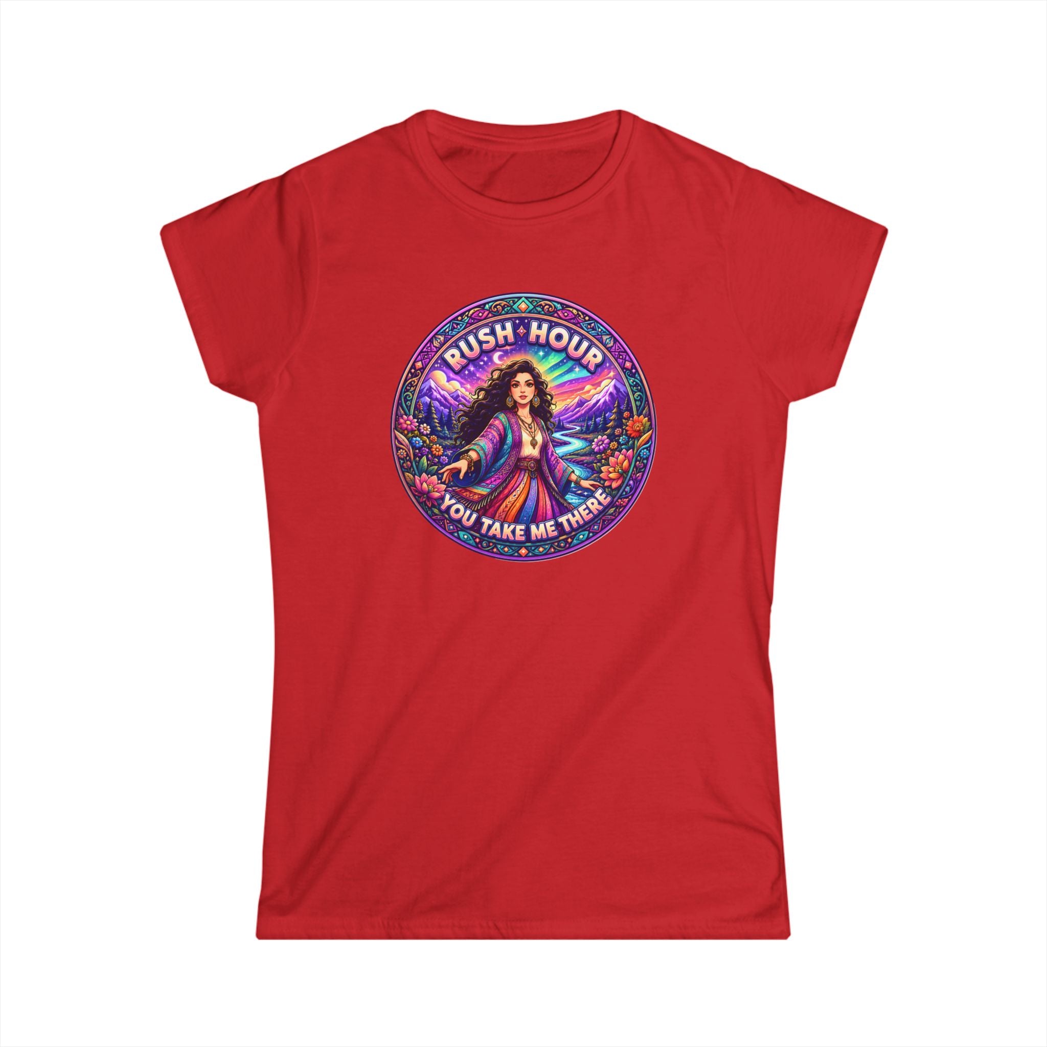 Retro Floral Tee — "You Take Me There" Women's Graphic T-Shirt