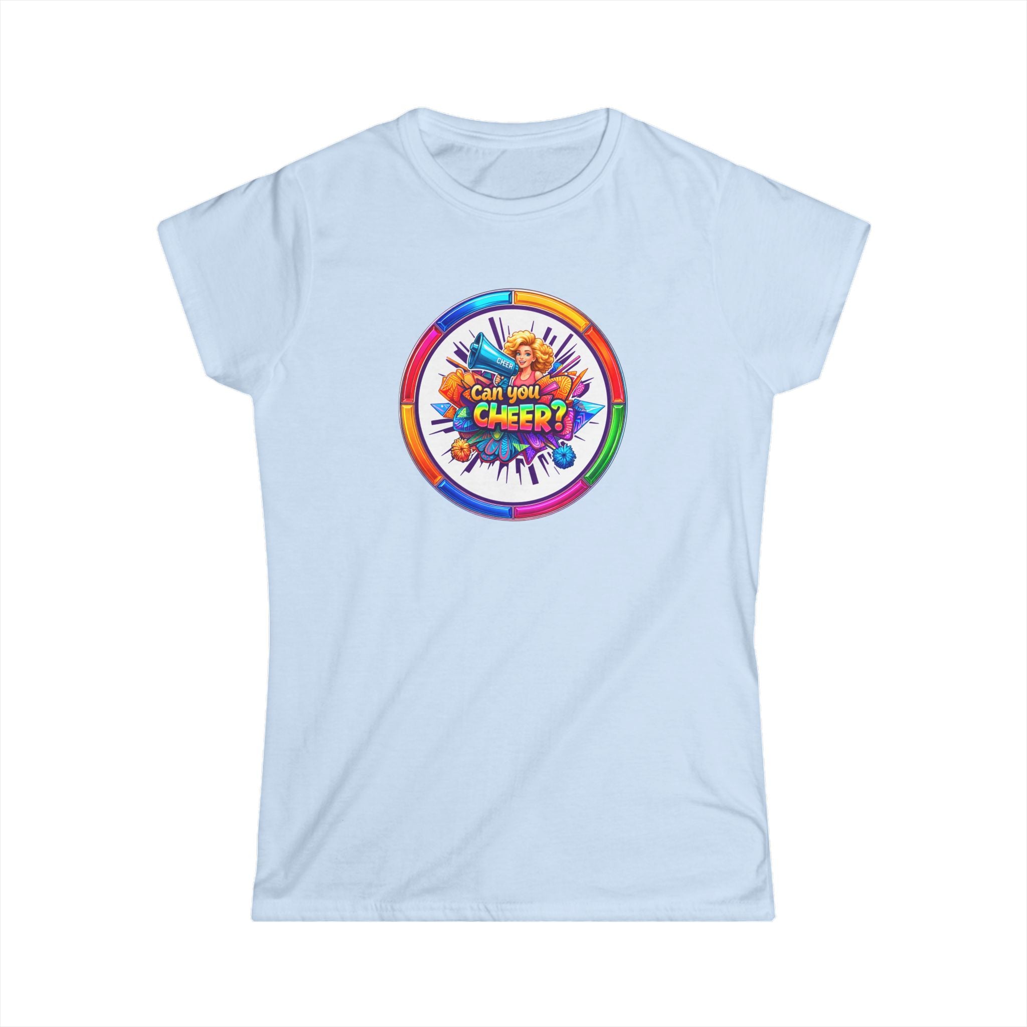 "Can You  Cheer "Women’s Graphic Tee — Colorful Cheerleading Spirit Shirt