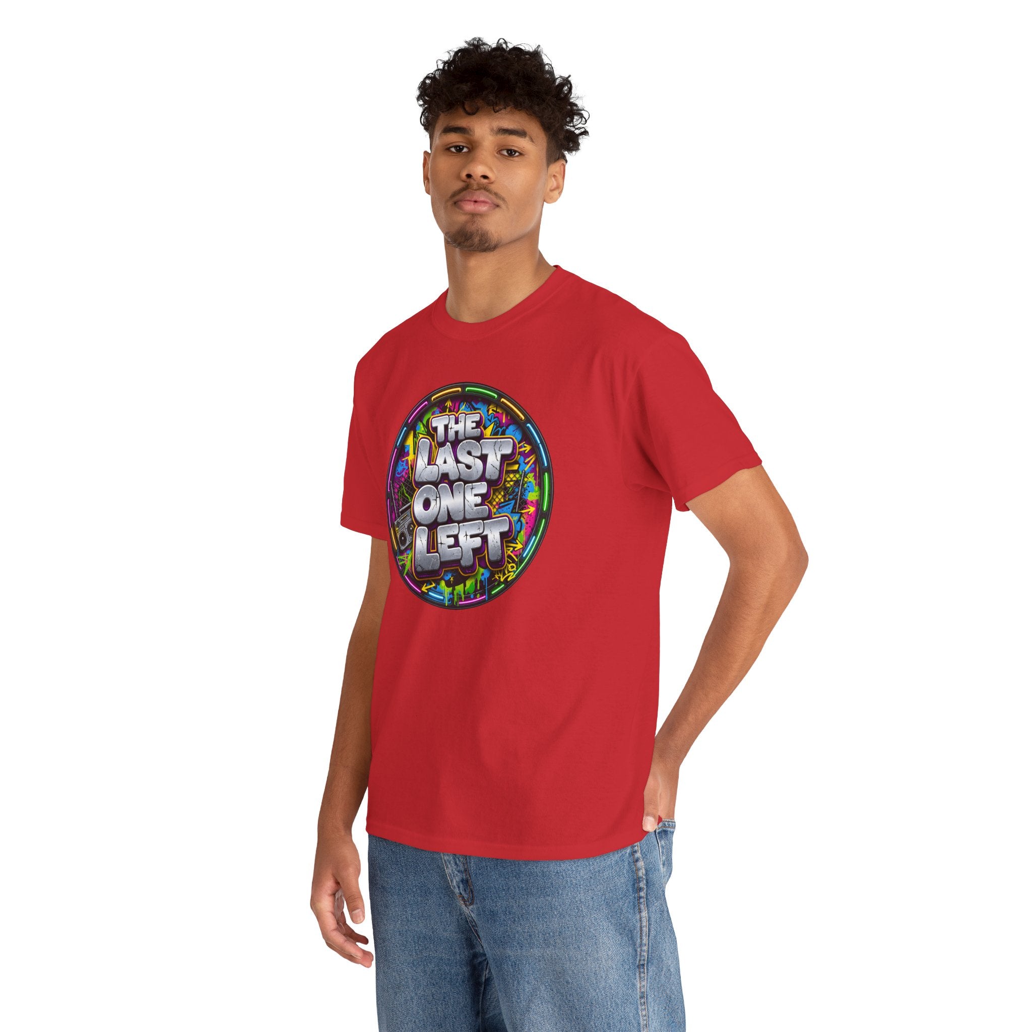 Graphic Tee - "The Last One Left" Colorful Retro Badge