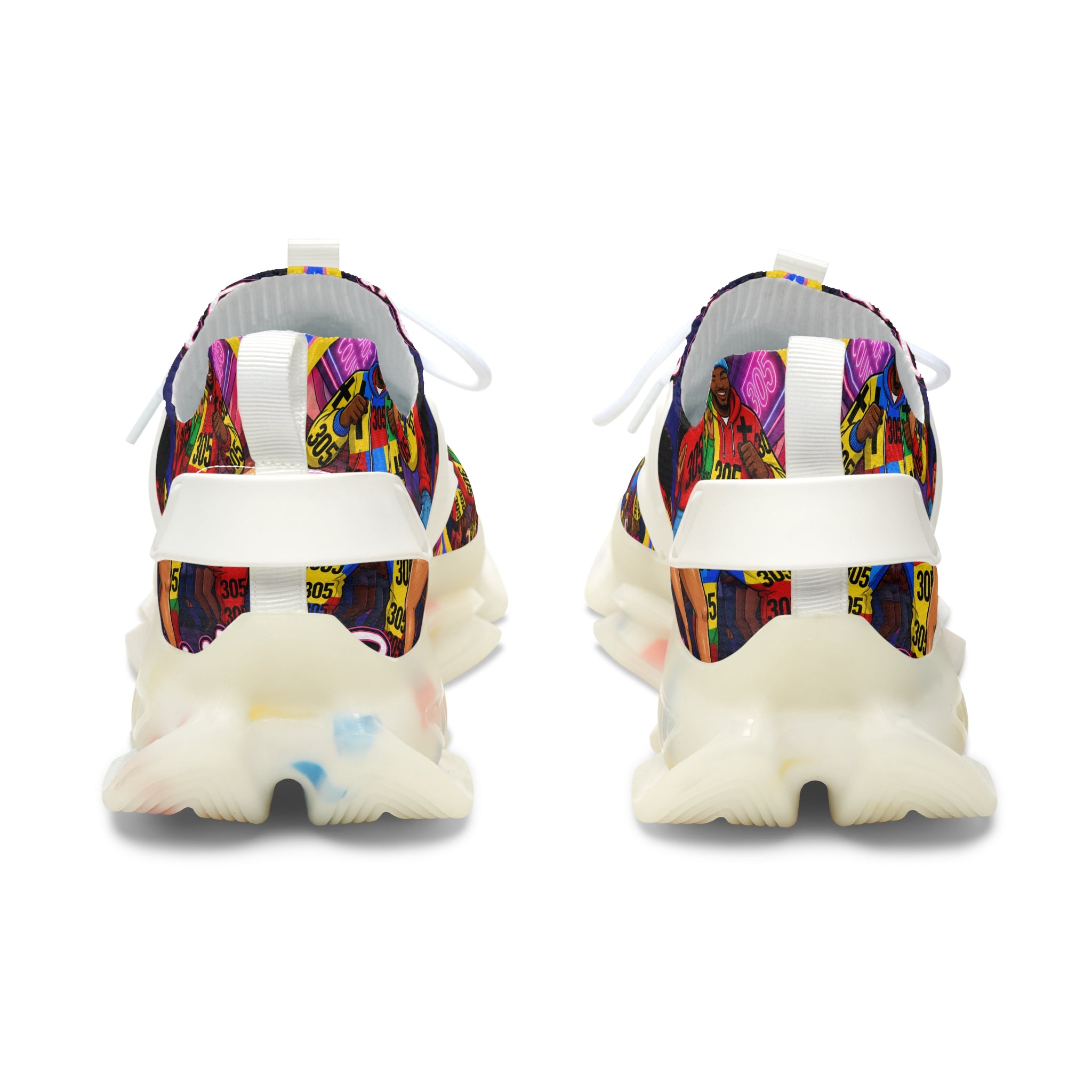 Women's Mesh Sneakers — Bold Graphic 'Don't Stop' Fashion Trainers