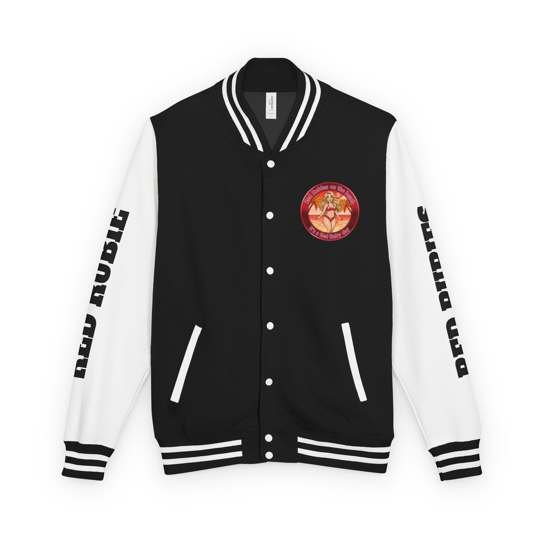 Jacket Letterman Jacket- "It's A Red Rubie Day"