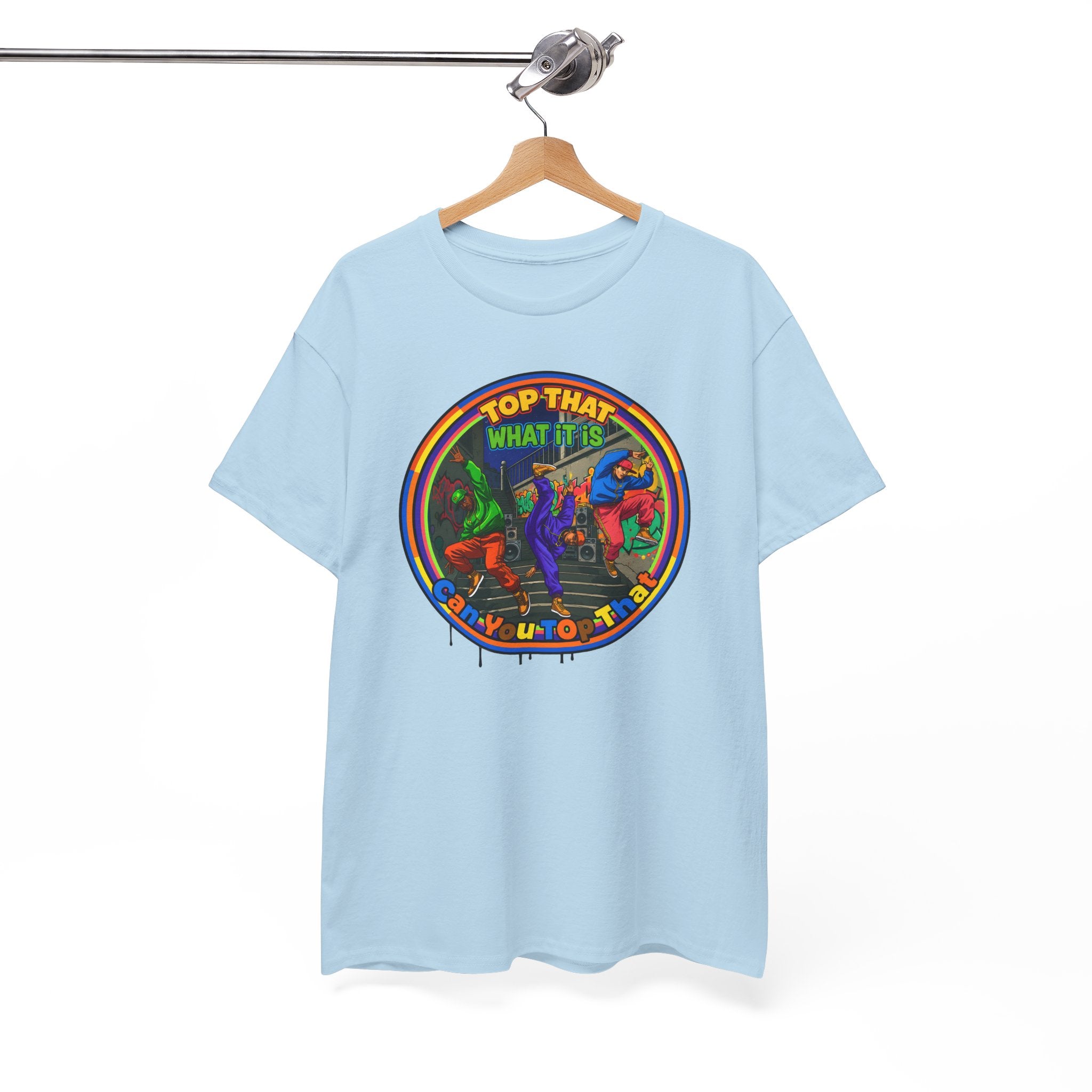 Retro  Tee — "Top That What It Is" Graphic Cotton Shirt
