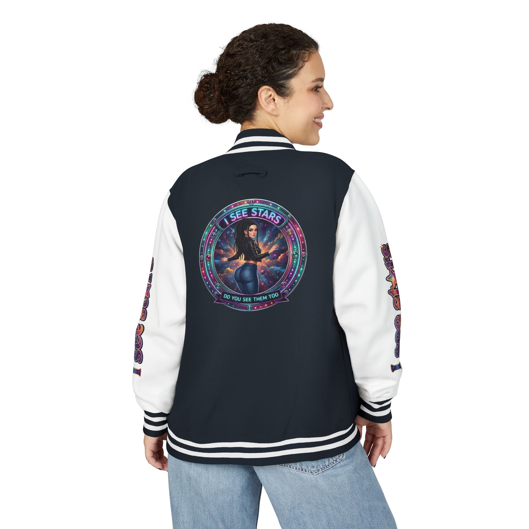 Heavyweight Letterman Jacket "I See Stars"