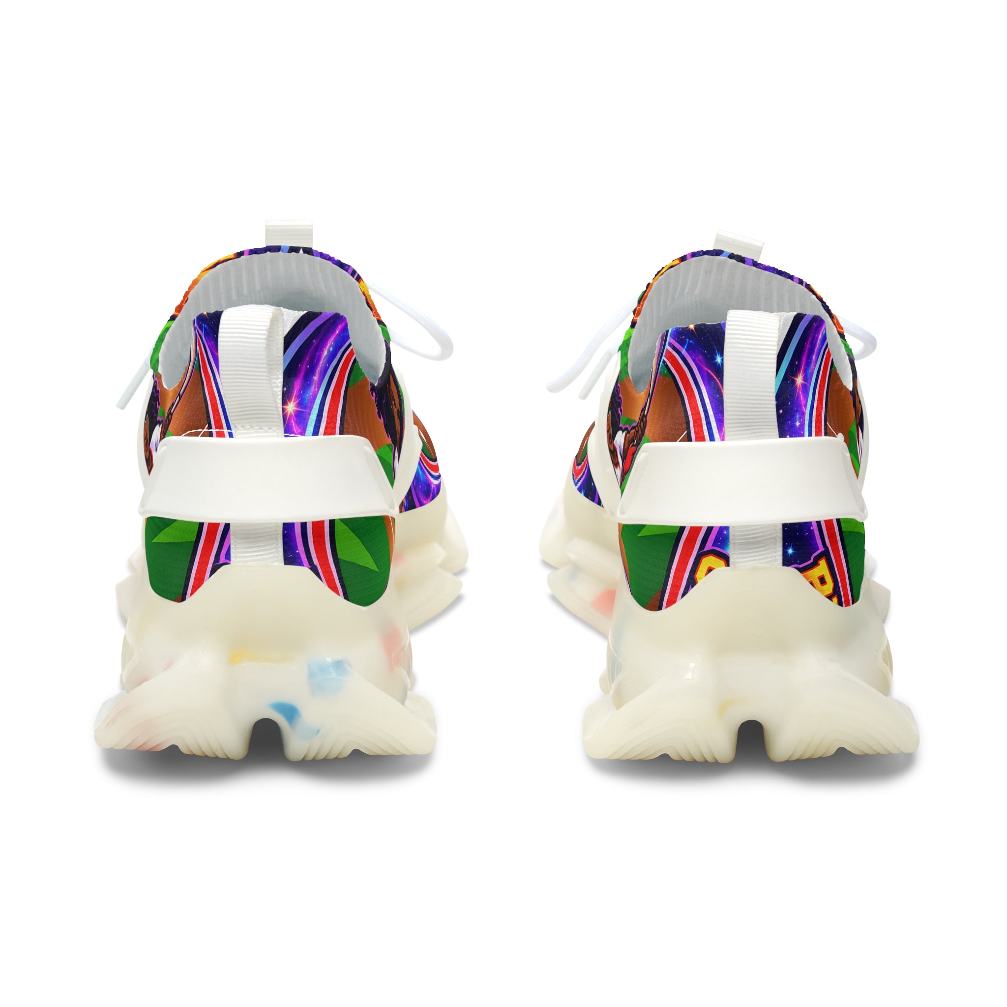Retro Vibrant "Can You PlayBaseball" Women's Mesh Sneakers — Colorful Graphic Athletic Shoes