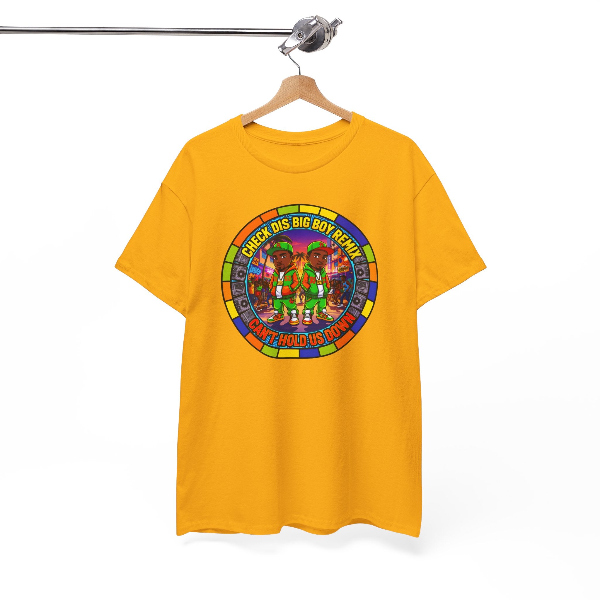 T-Shirt — "Check Dis Big Boy Remix" Colorful Cartoon Grap6hic Tee