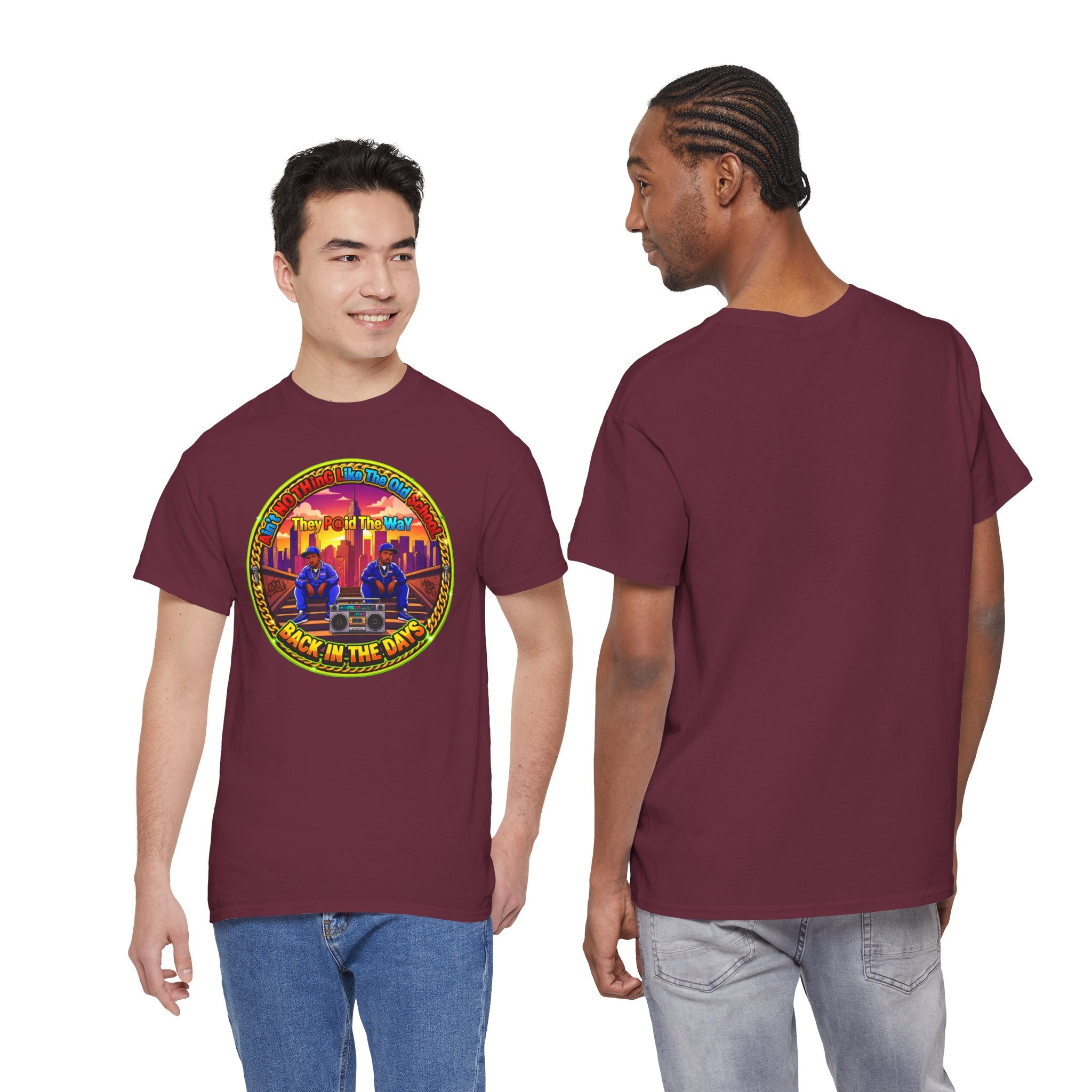 T-Shirt — Retro Sunset 'Aint No Thing Like The Old School' Graphic Tee