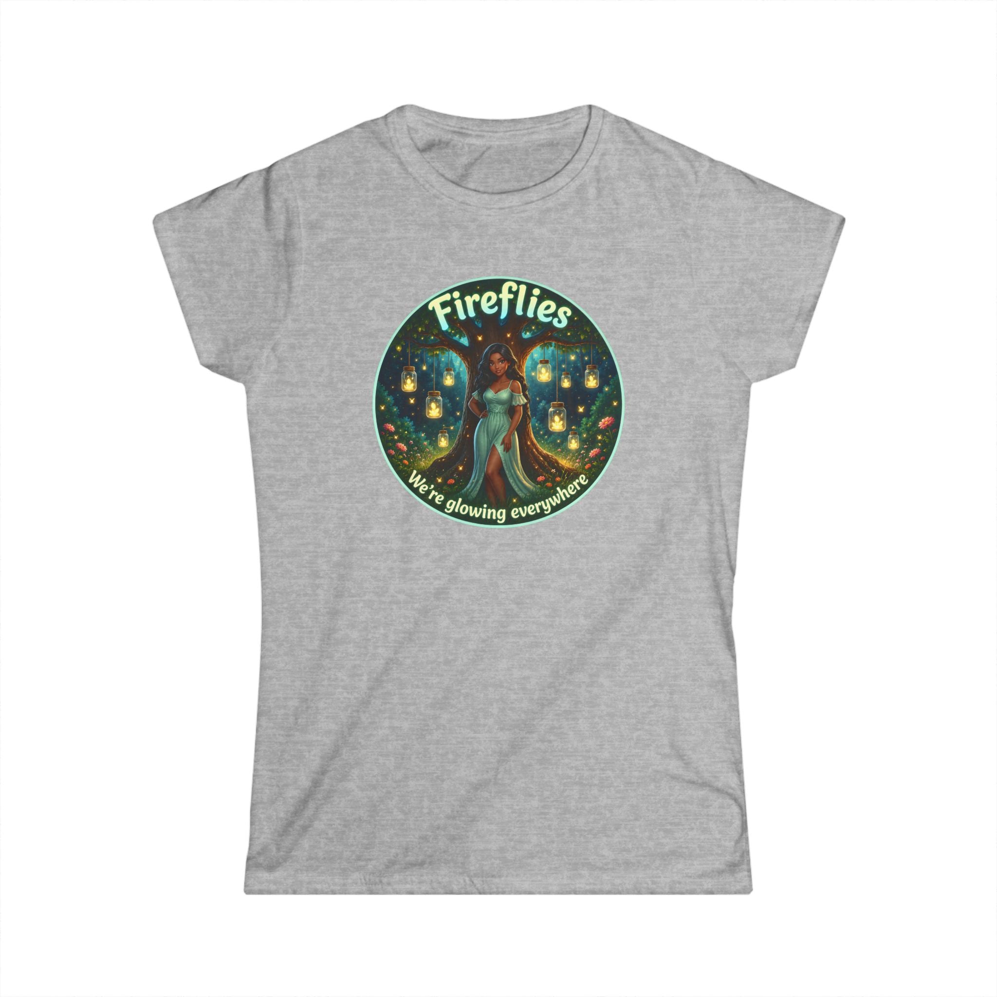 Fireflies Graphic Tee — "Fireflies" Nature Glow Women's T-Shirt