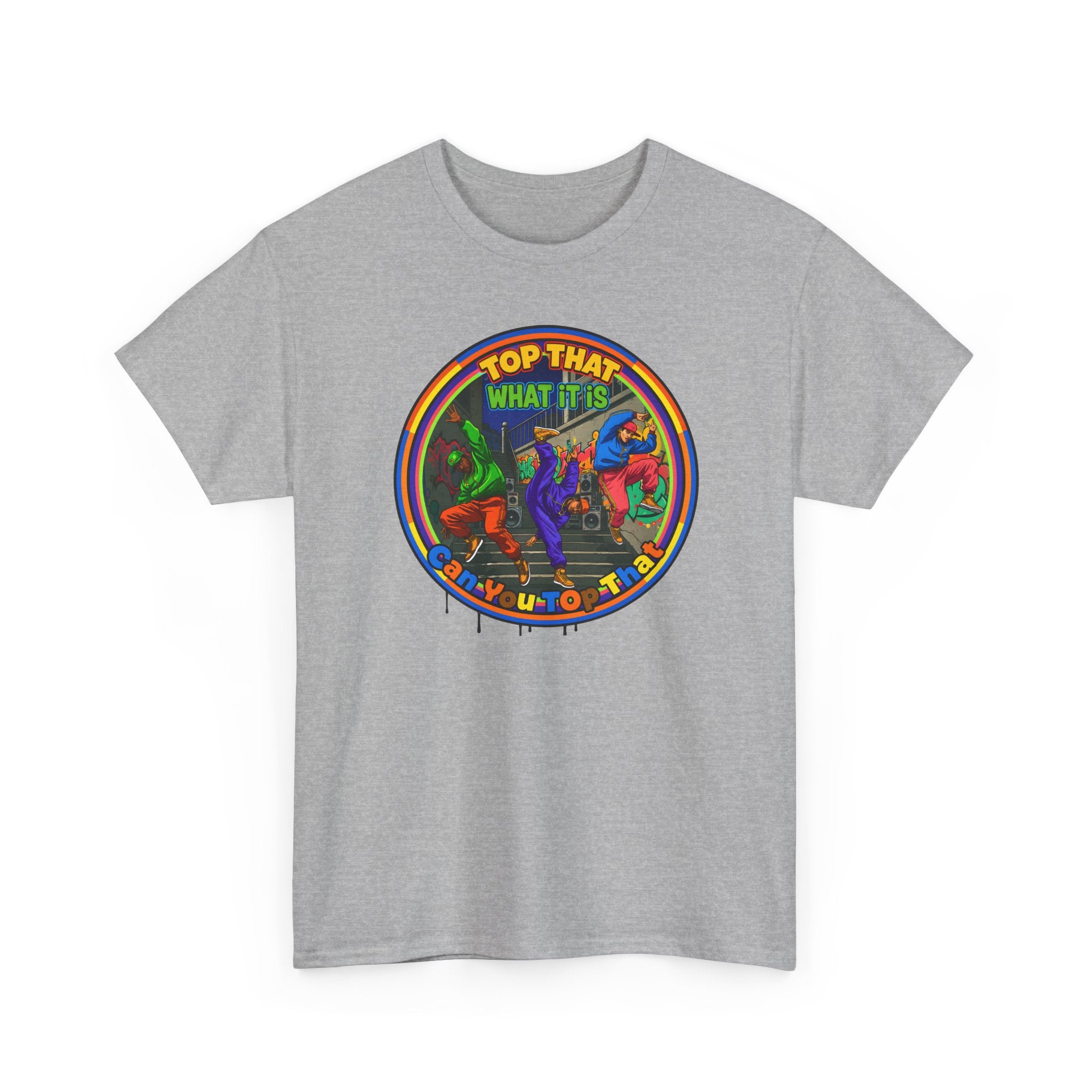 Retro  Tee — "Top That What It Is" Graphic Cotton Shirt