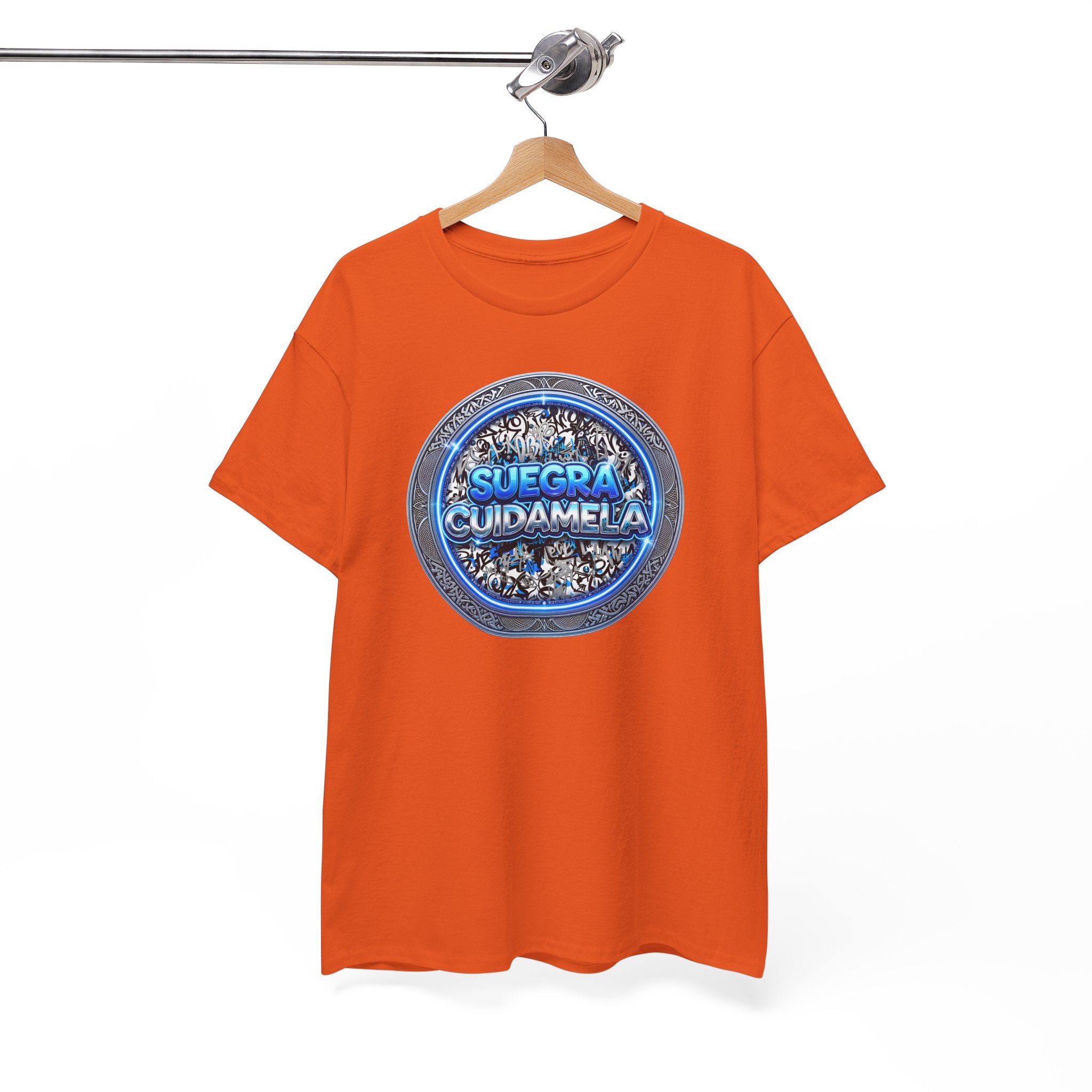 T-Shirt — Suegra Cuídame (Blue Floral Emblem)
