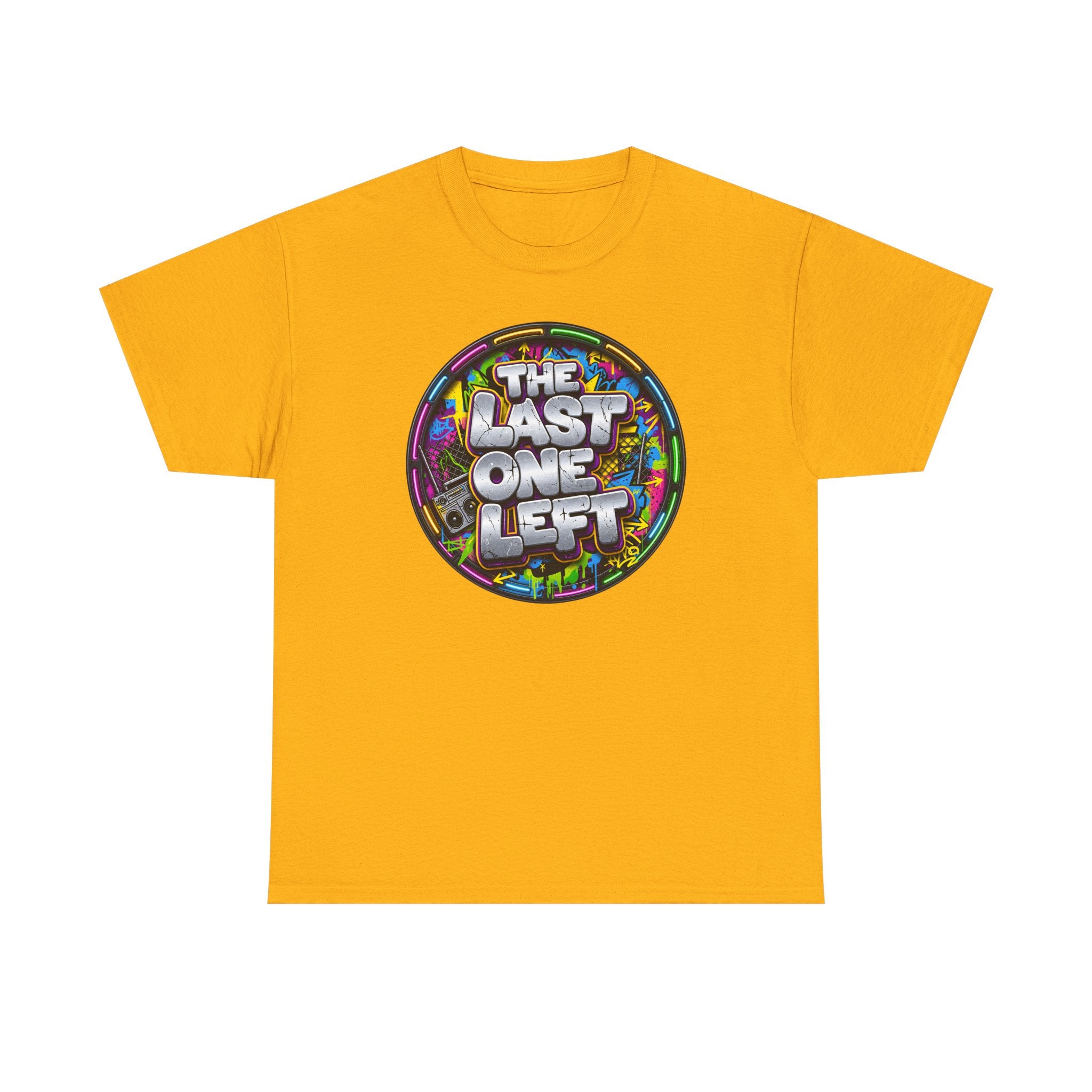 Graphic Tee - "The Last One Left" Colorful Retro Badge