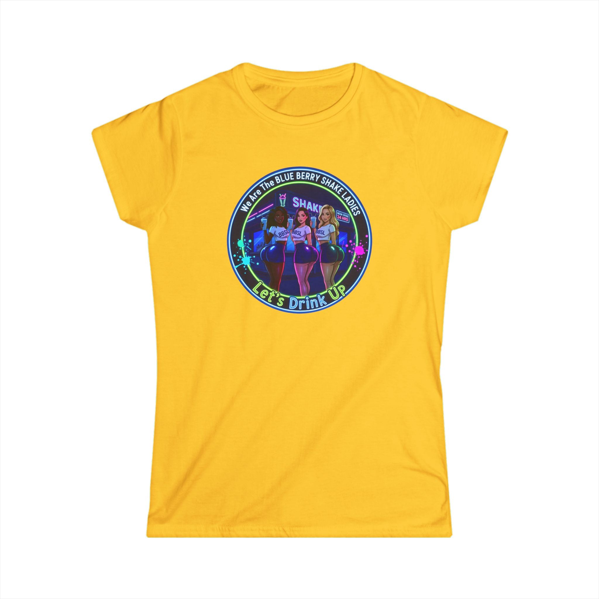 "We Are The Blueberry Shake Ladies" Up Tee — Retro Bar Nightlife Women's T-Shirt