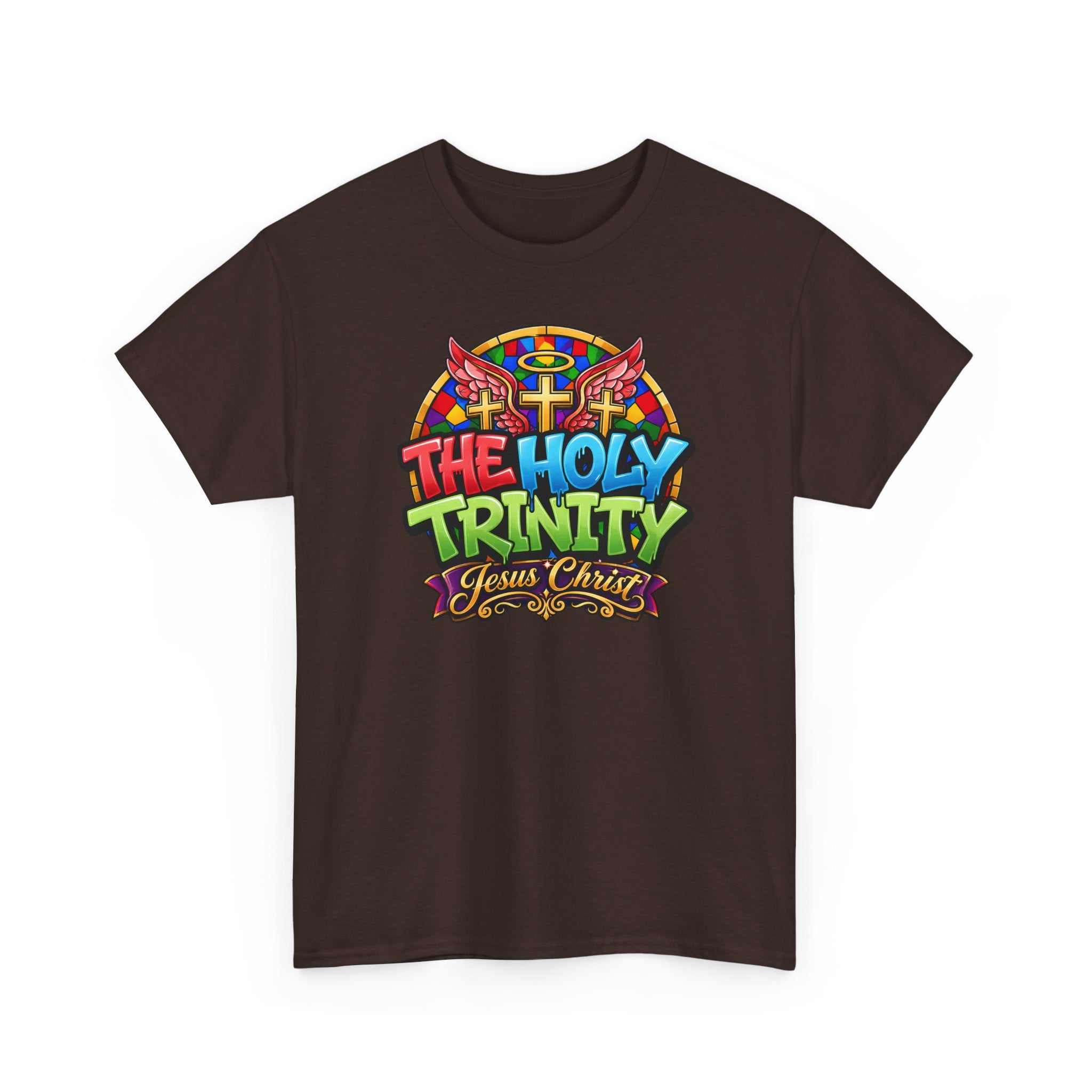 Holy Trinity Graphic Tee — 'The Holy Trinity Jesus Christ' Colorful Faith T-Shirt