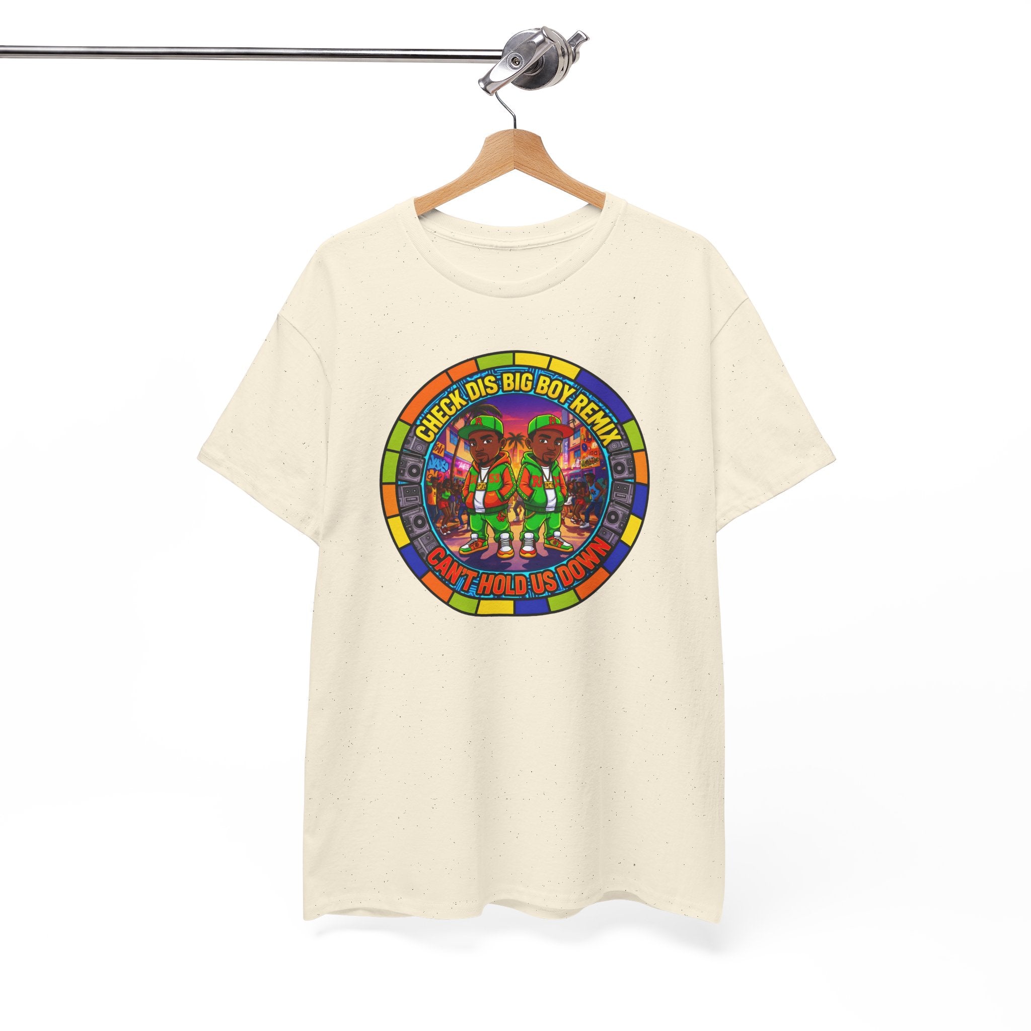 T-Shirt — "Check Dis Big Boy Remix" Colorful Cartoon Grap6hic Tee
