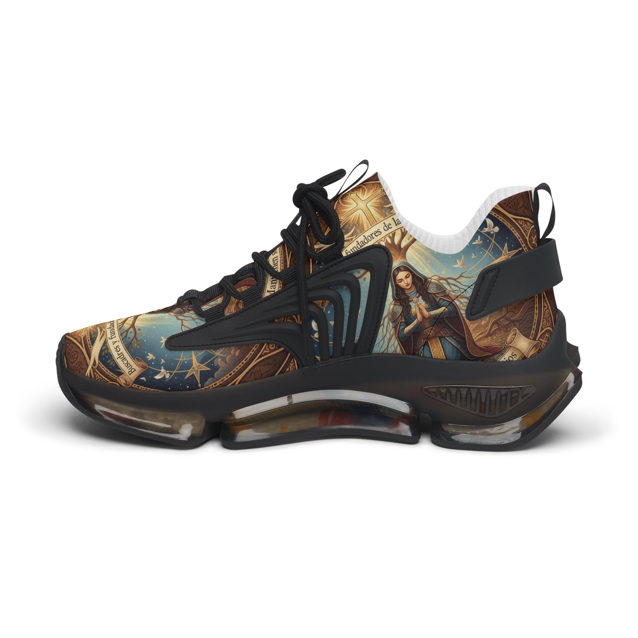 Women's Mesh Sneakers —" Buscadres y Fundadores De La Verdad Suprima"Inspirational Jesus Graphic Women’s Athletic Shoes