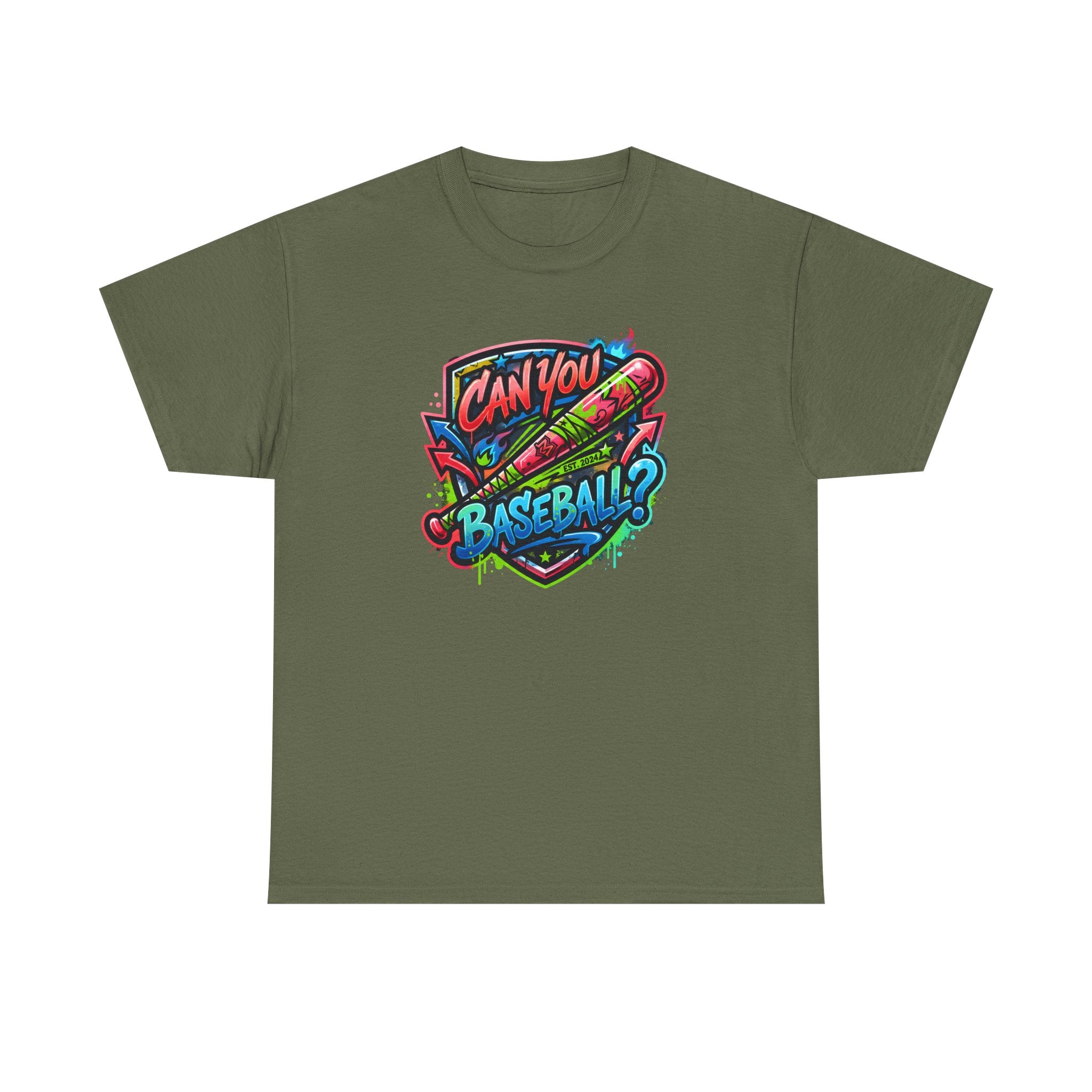 Can You Baseball? T-Shirt — Colorful Retro Baseball Graphic Tee