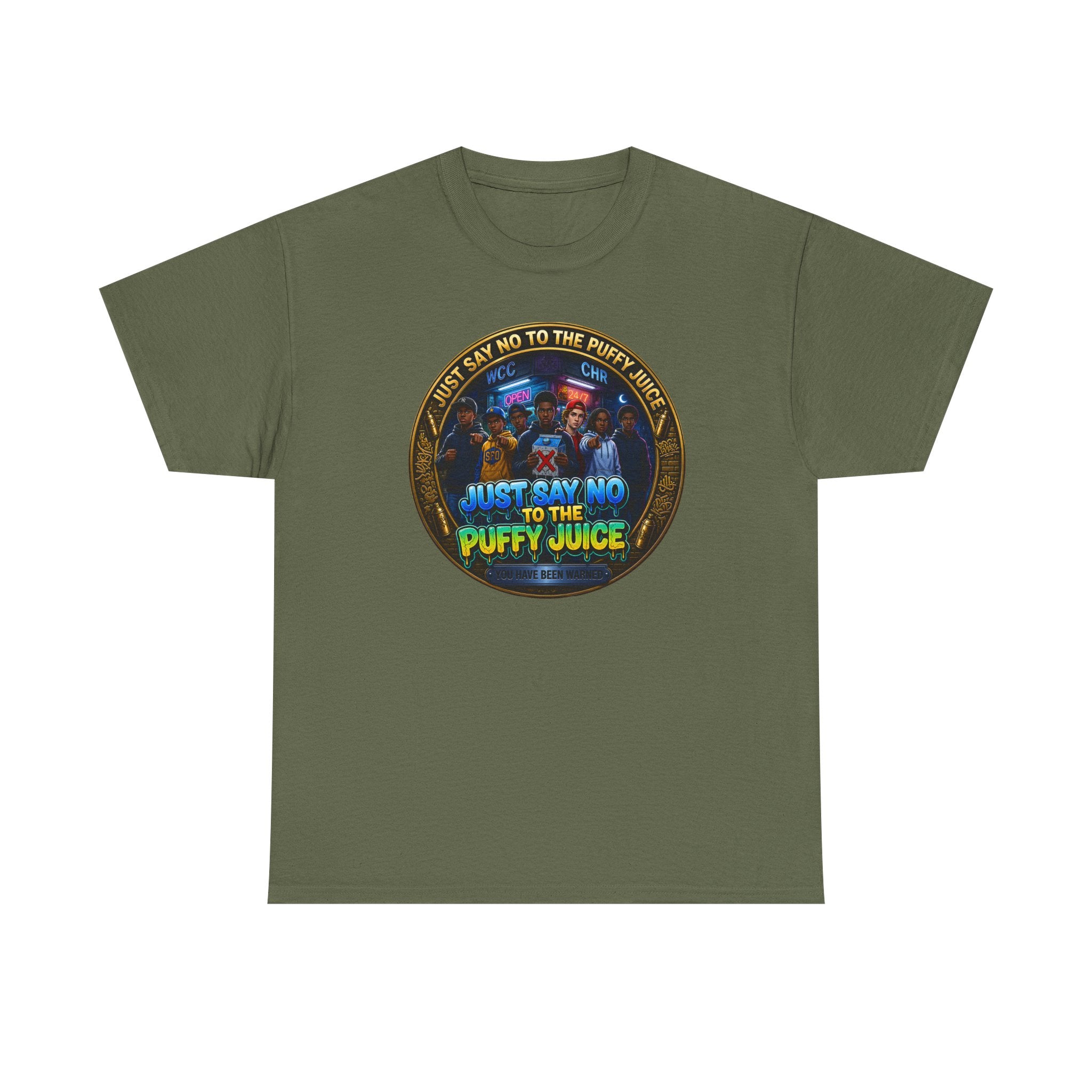 "Just Say No to the Puffy Juice "Tee – Anti-Party Vintage Graphic T-Shirt