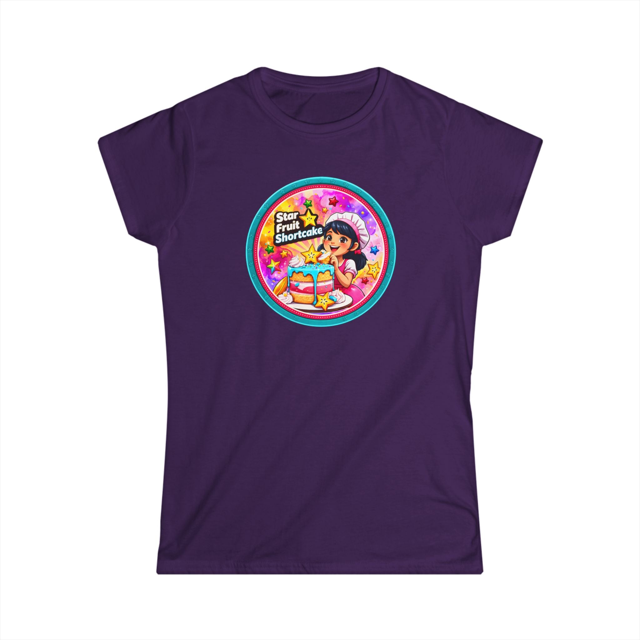 Women’s Tee — "Star Fruit Shortcake" Cute Retro Dessert Graphic