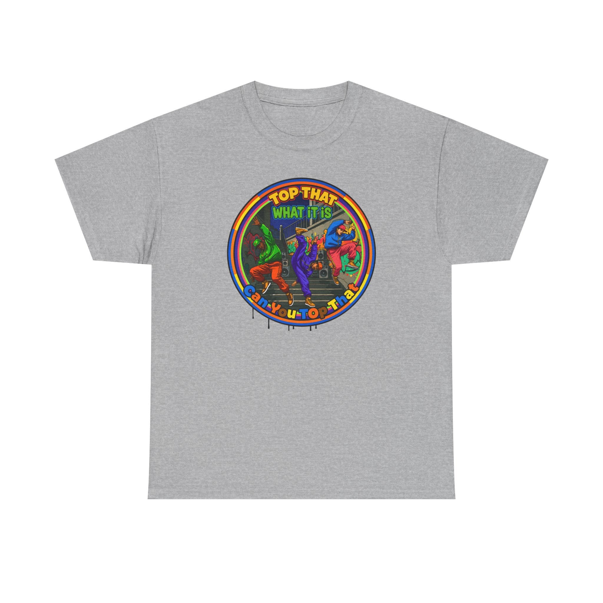 Retro  Tee — "Top That What It Is" Graphic Cotton Shirt