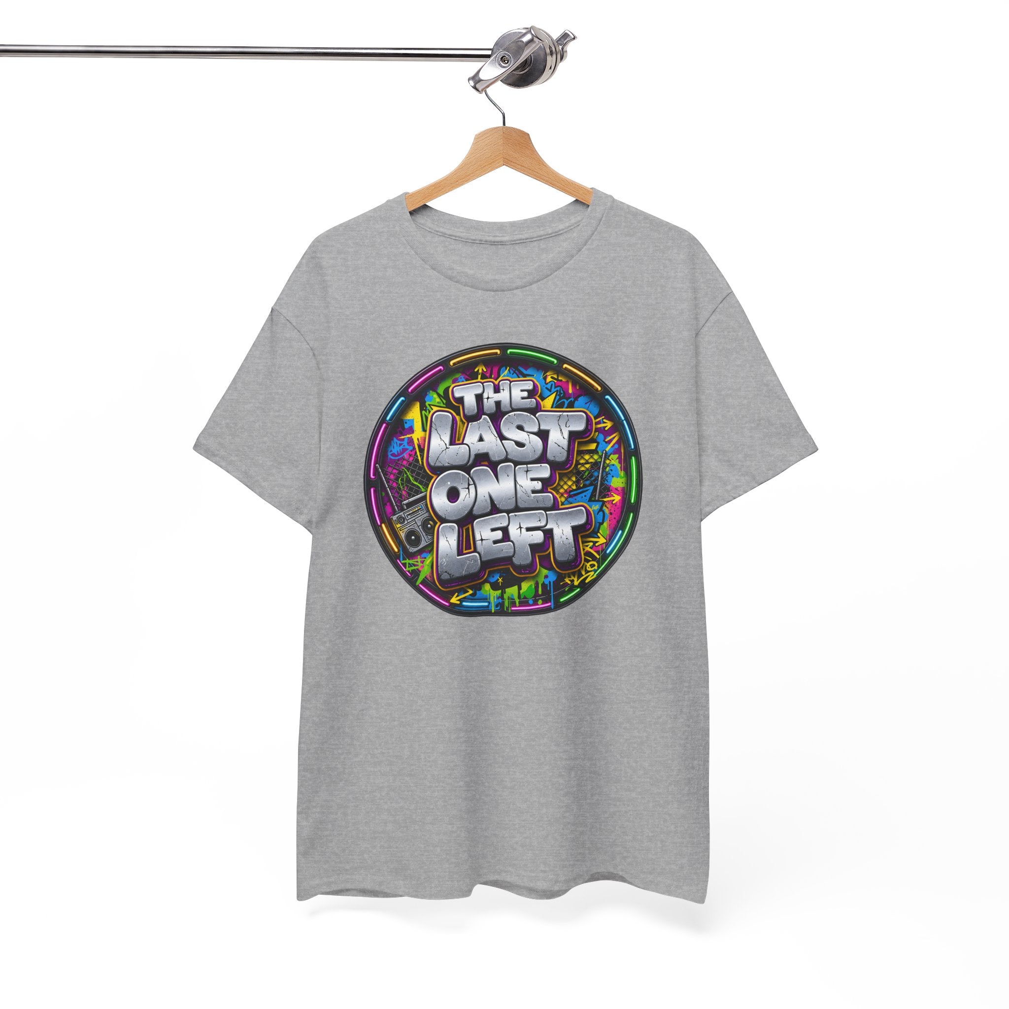 Graphic Tee - "The Last One Left" Colorful Retro Badge