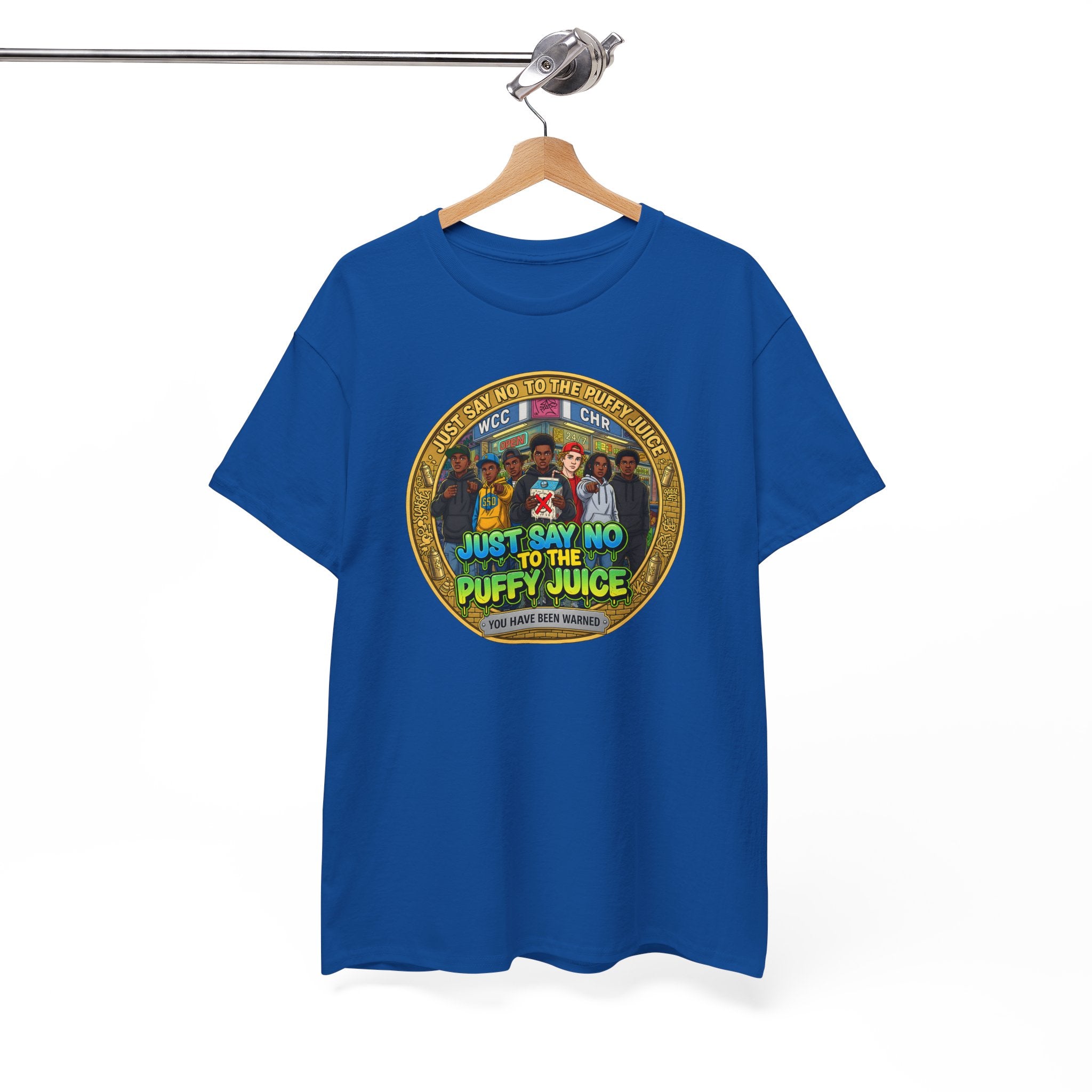 T-Shirt — "Just Say No to the Puffy Juice" Retro Anti-Vape Graphic Tee