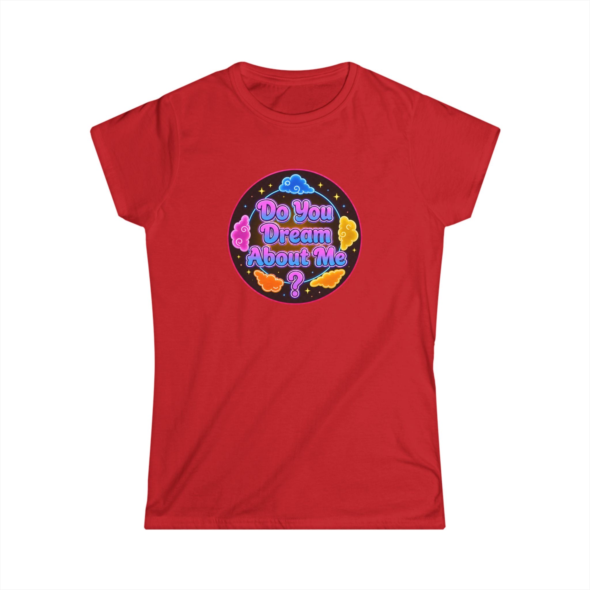 "Do You Dream About Me?" Women's Tee — Retro Neon Butterfly Graphic