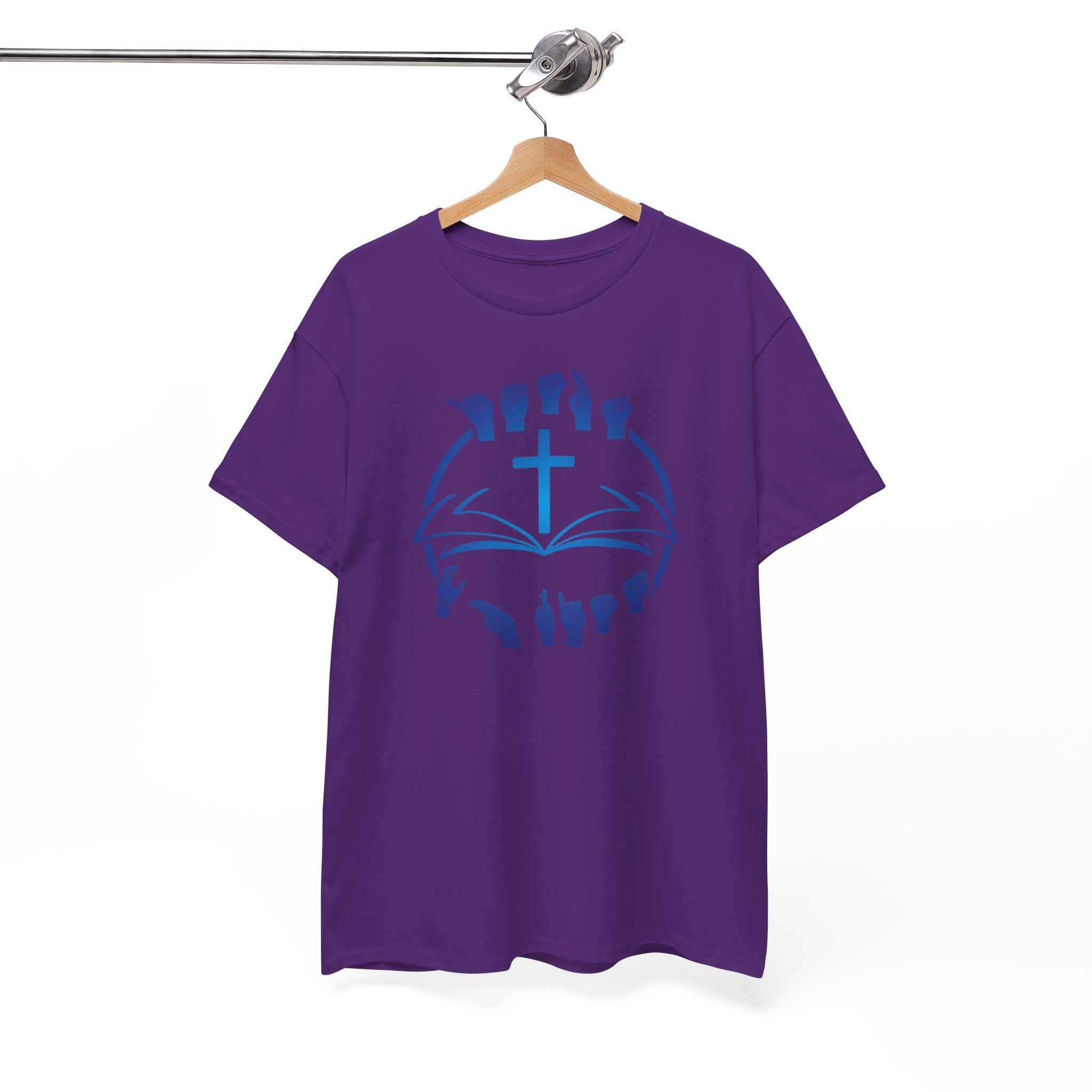 "Christian Bible Cross Sign Language "T-Shirt — Faith Prayer Hands Tee