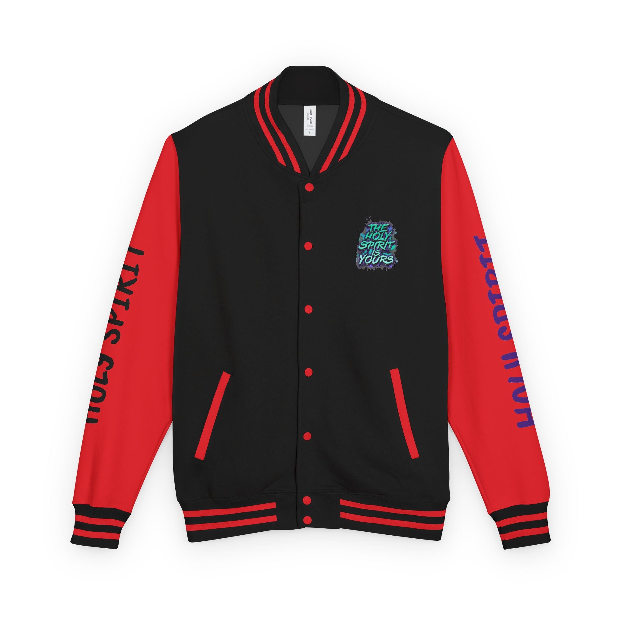 Letterman Jacket — "The Holy Spirit Is Yours" Graphic