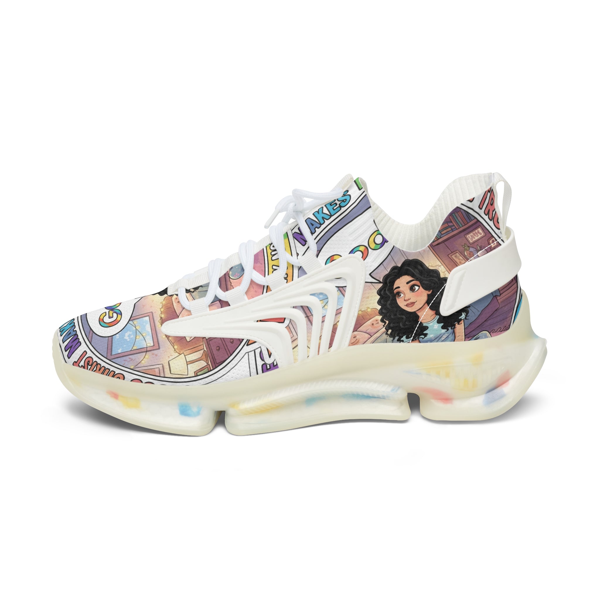 Mesh Sneakers — Inspirational  "Jesus Christ Makes Wishes Come True "Graphic Women’s Athletic Shoes