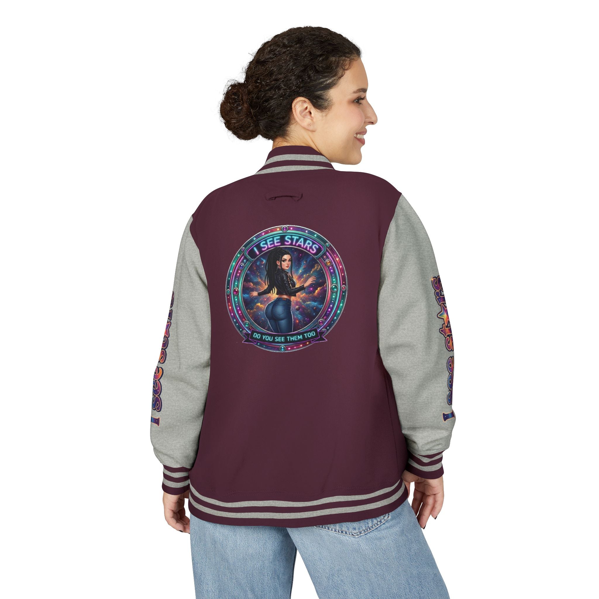 Heavyweight Letterman Jacket "I See Stars"