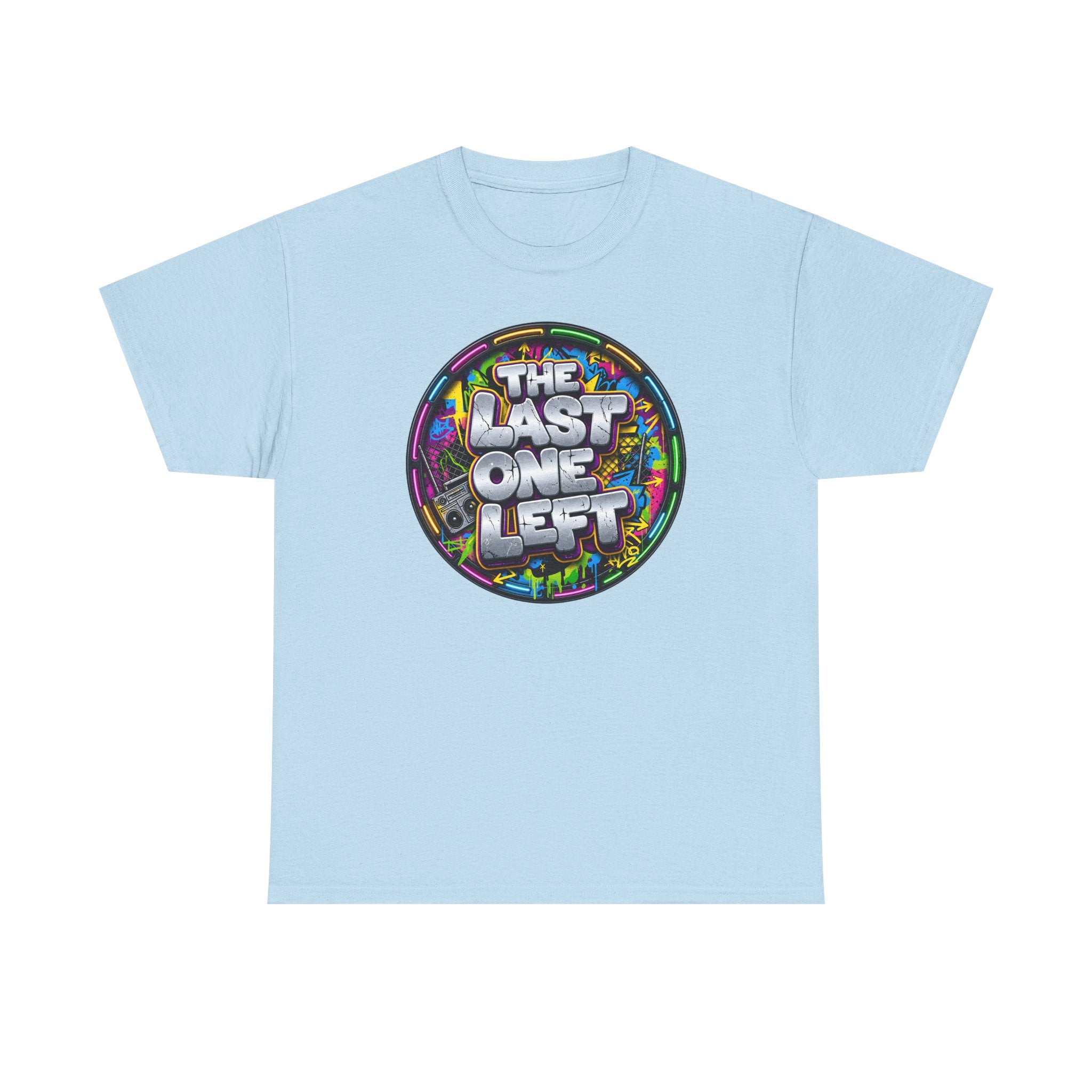 Graphic Tee - "The Last One Left" Colorful Retro Badge