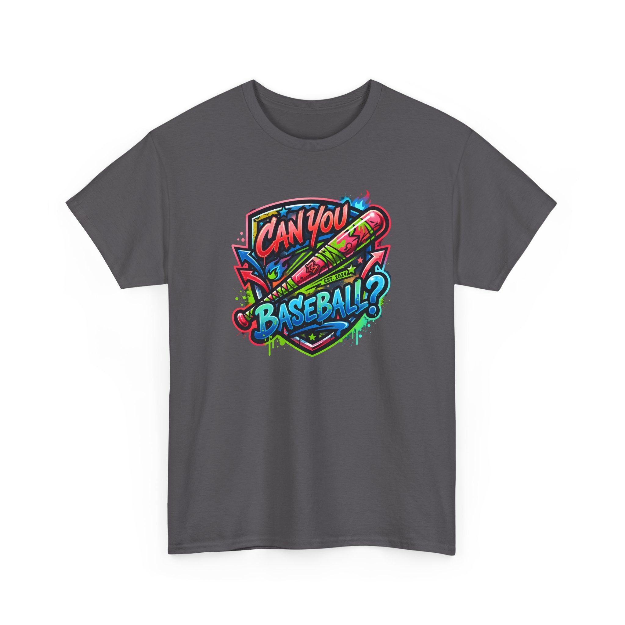 Can You Baseball? T-Shirt — Colorful Retro Baseball Graphic Tee