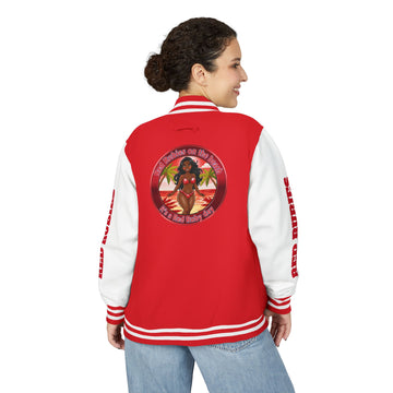 Letter Us- " It's A Rubie Day"-Retro Island Pinup Red & White