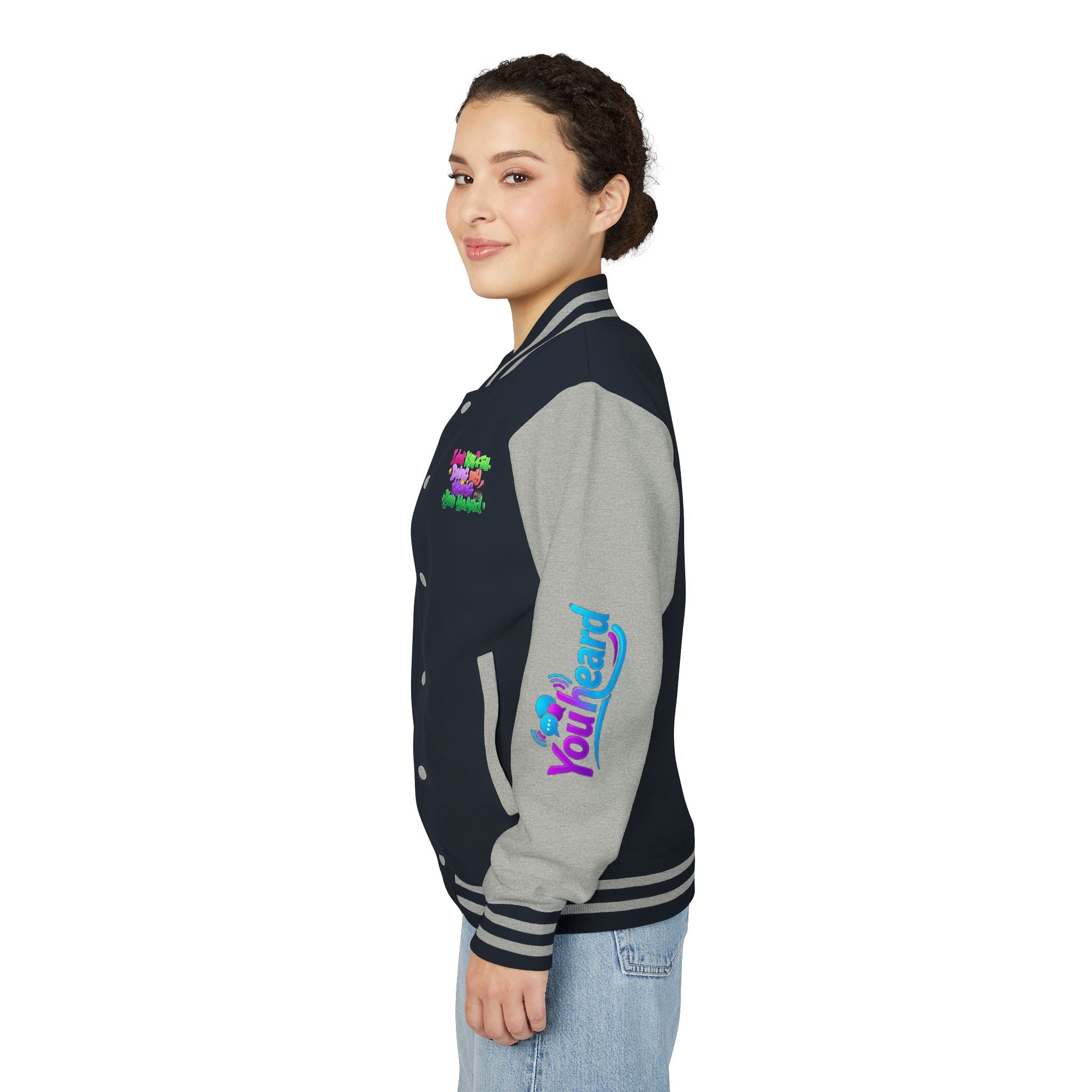 Letterman Jacket — "I Don't Kiss-N-Tell, Doing My Thang You Heard" Colorful Streetwear
