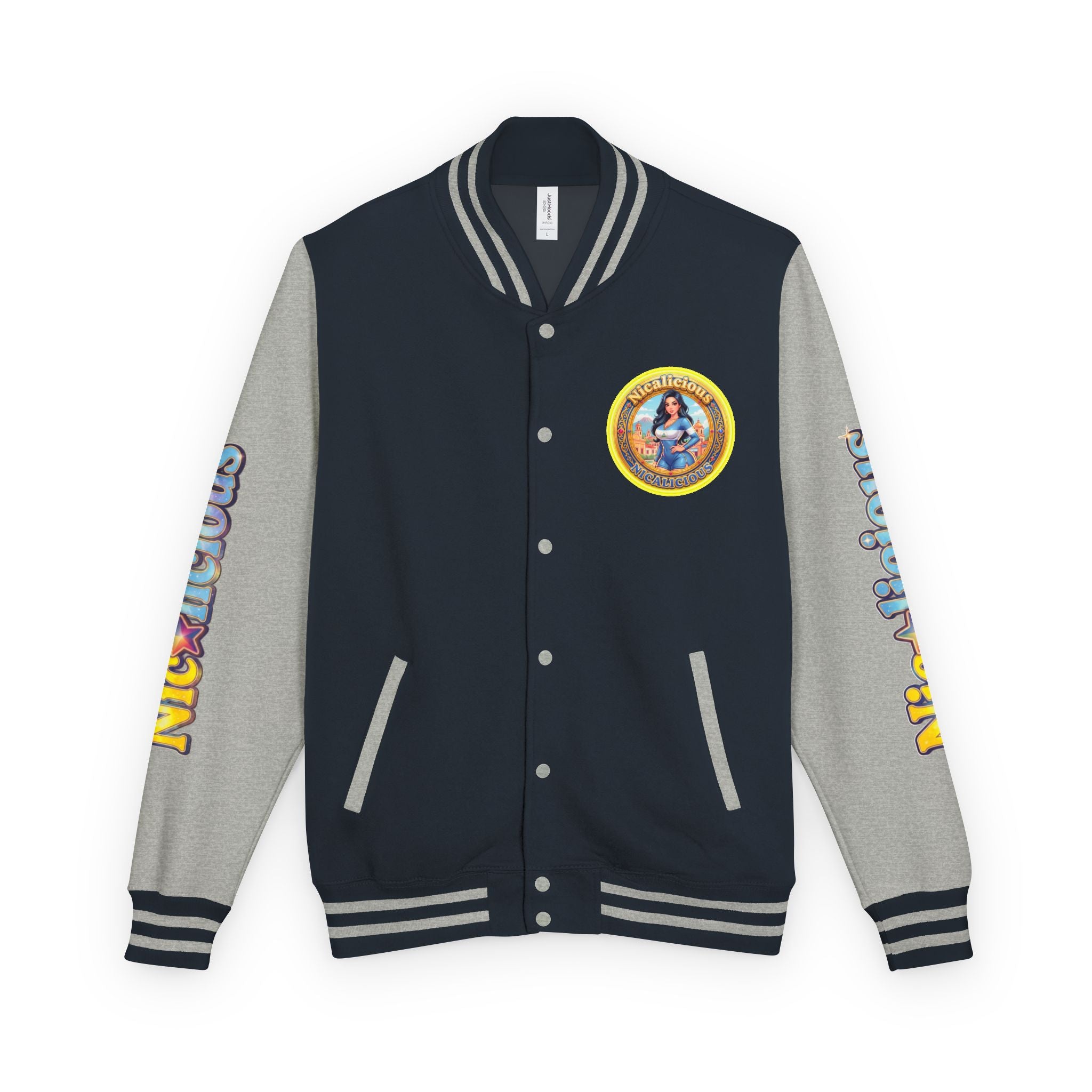 Letterman Jacket — 'Nicalicious' Retro Badge Varsity Jacket