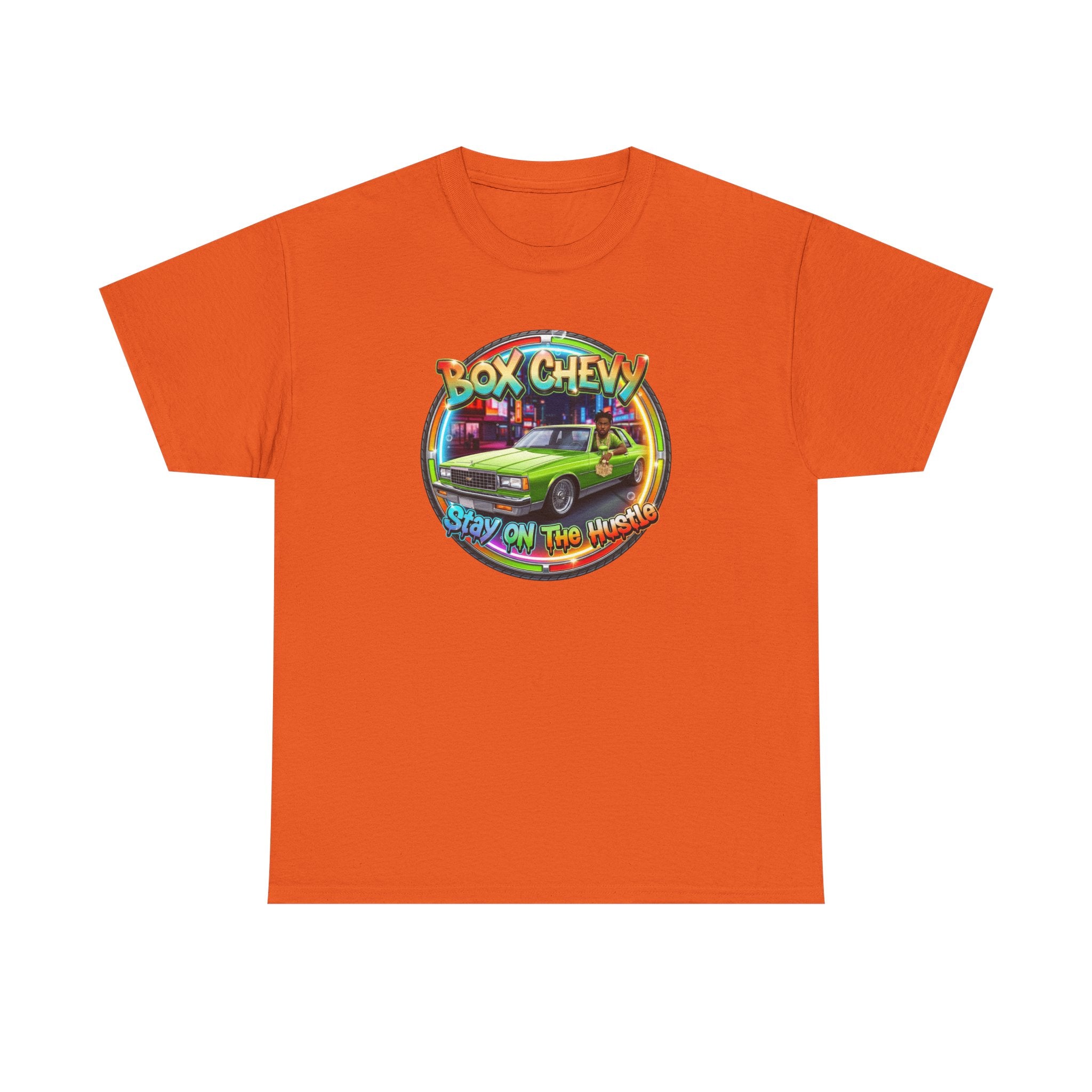 Vintage Chevy Truck Tee — "Box Chevy Stay On The Hustle" Retro Car Graphic Shirt