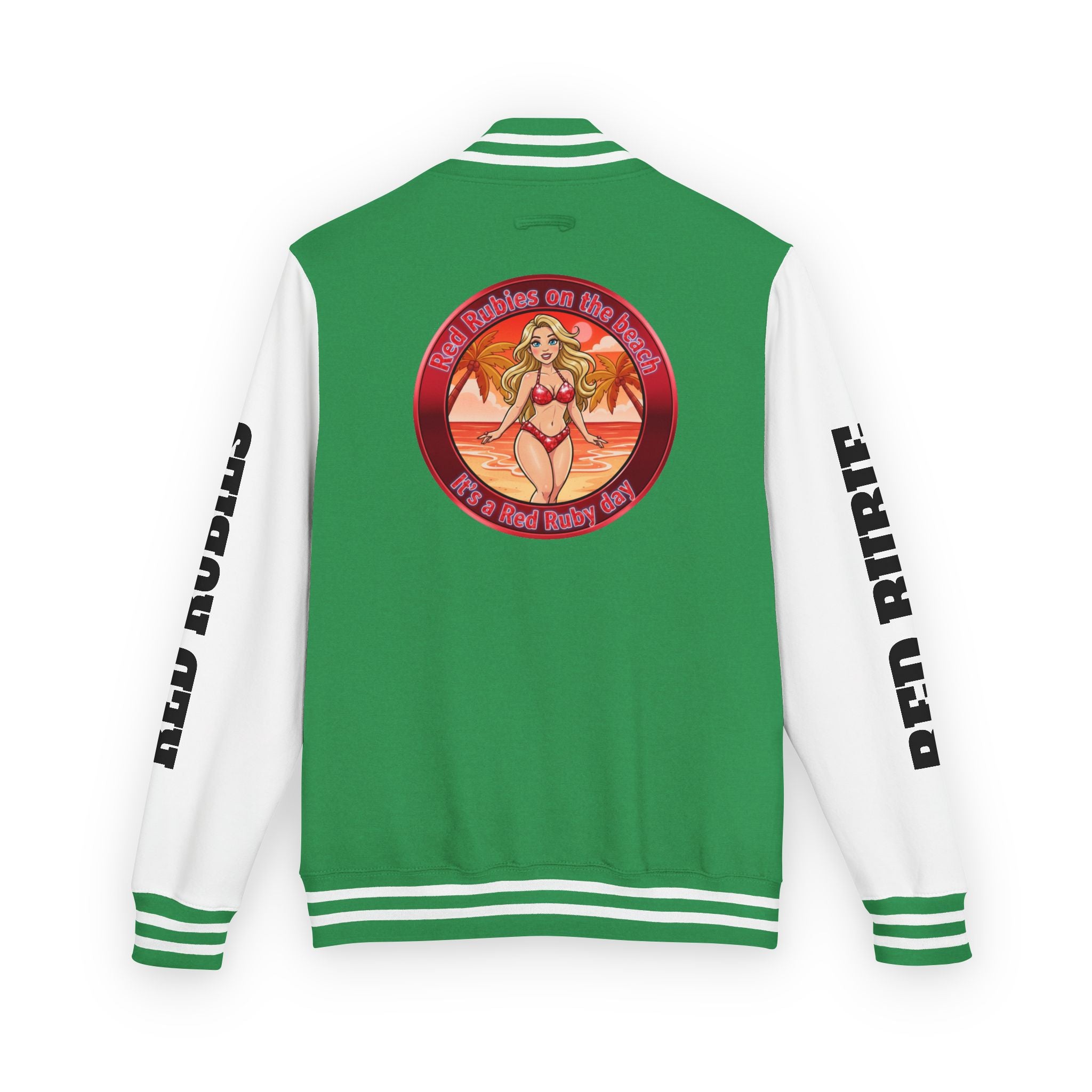 Jacket Letterman Jacket- "It's A Red Rubie Day"