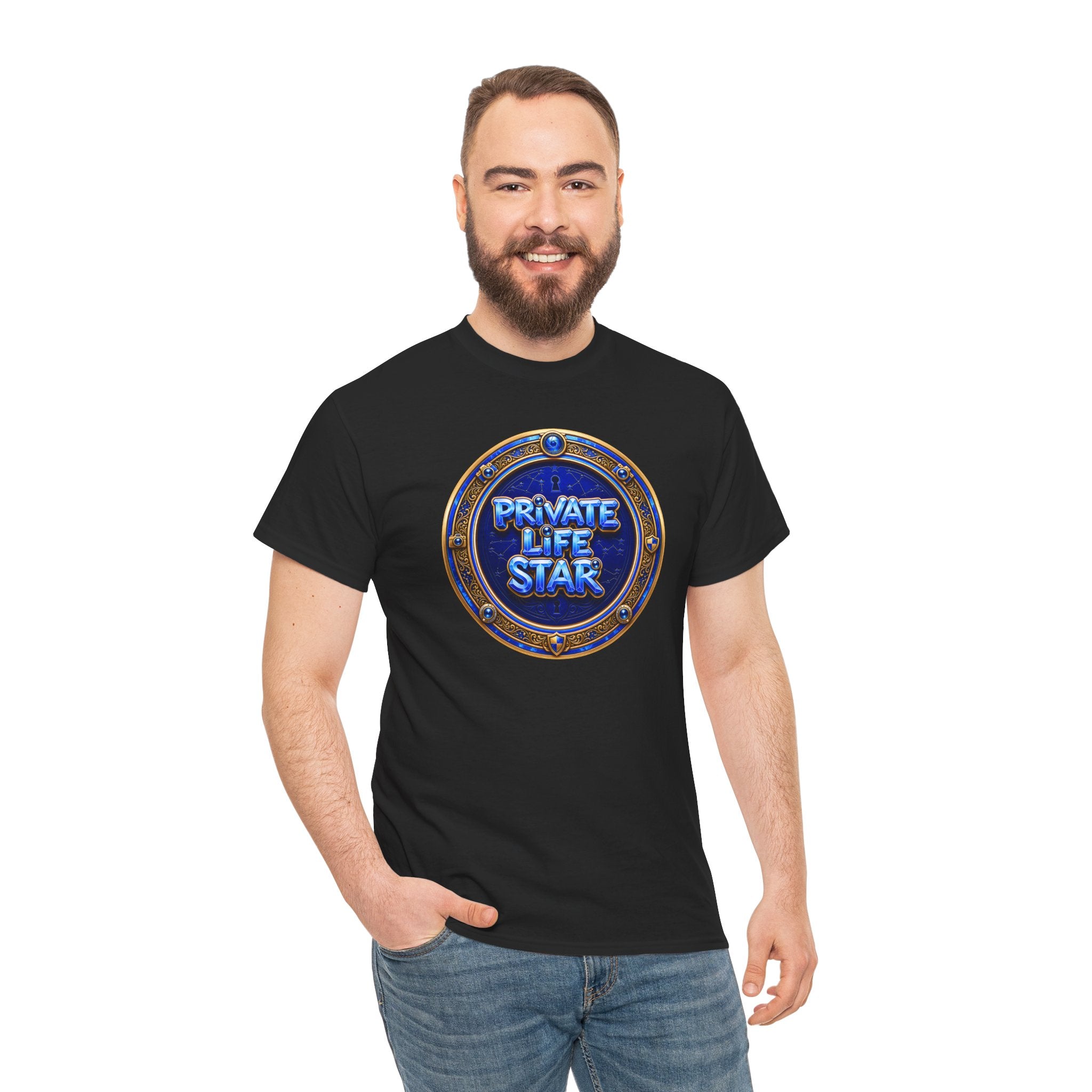 "Private Life Star" T-Shirt — Retro Badge Graphic Tee