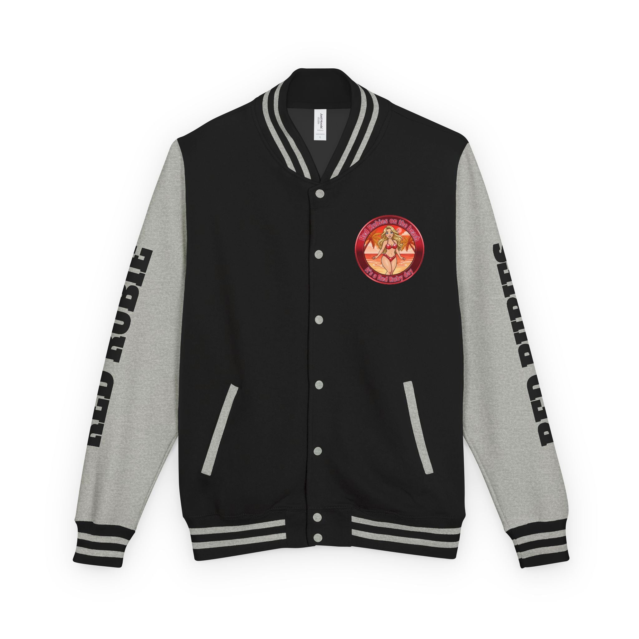 Jacket Letterman Jacket- "It's A Red Rubie Day"