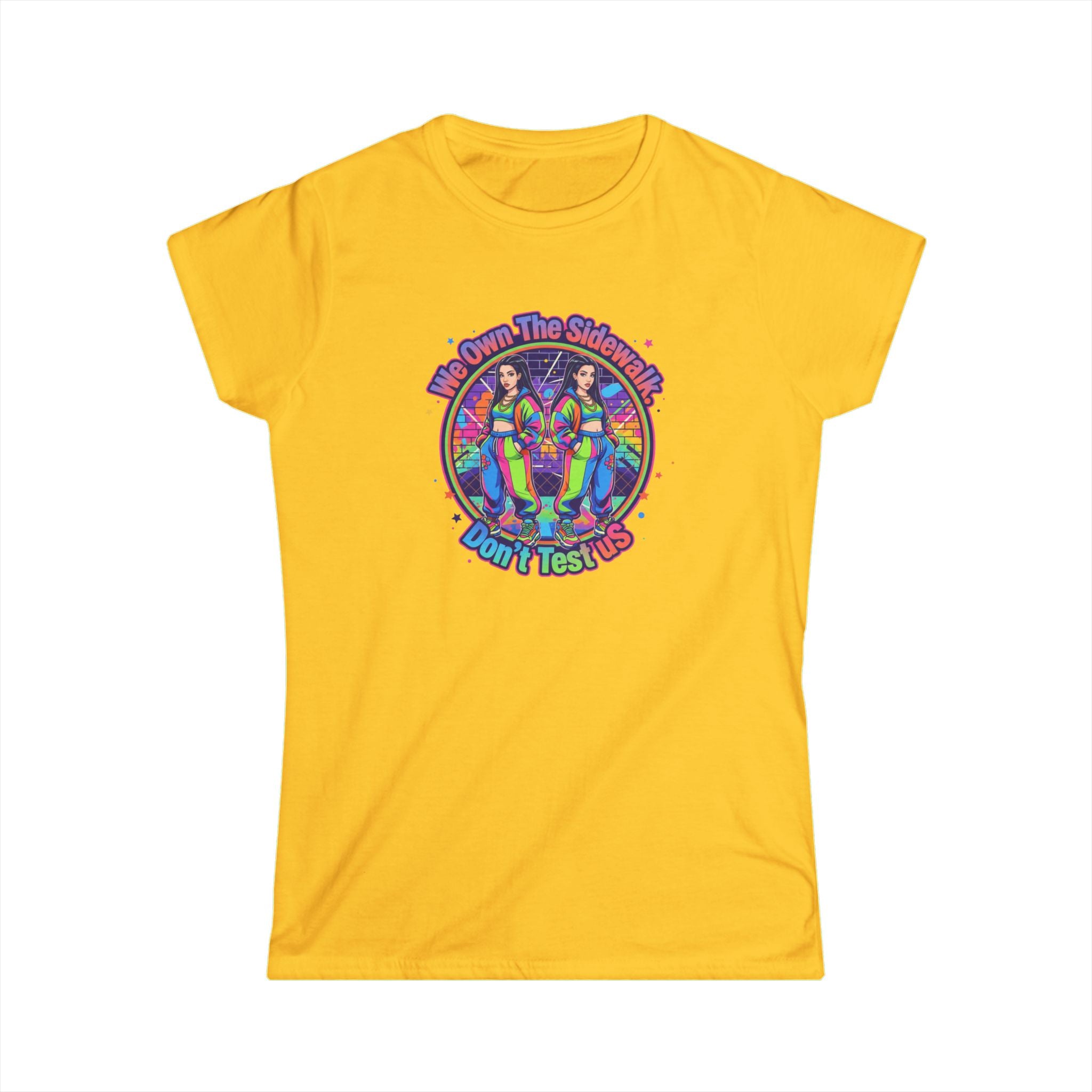 " We On The Sidewalk "Rainbow Sisters Graphic Tee — Women's Positive Vibe Pride Shirt