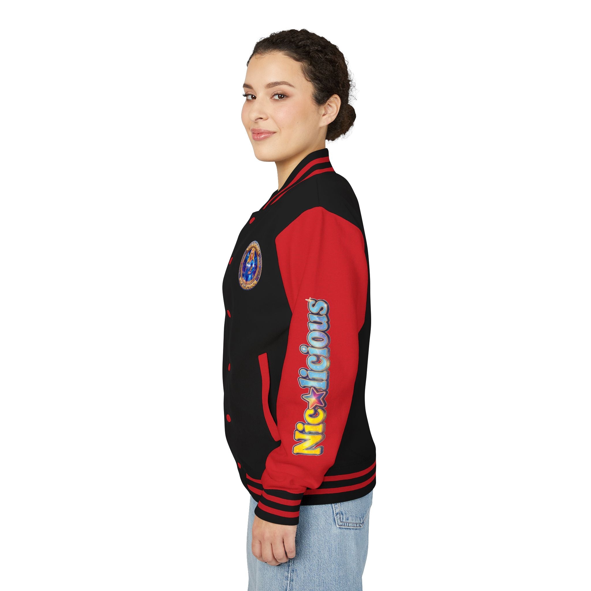 Letterman Jacket — "Nicalicious" Retro Crest Varsity Jacket