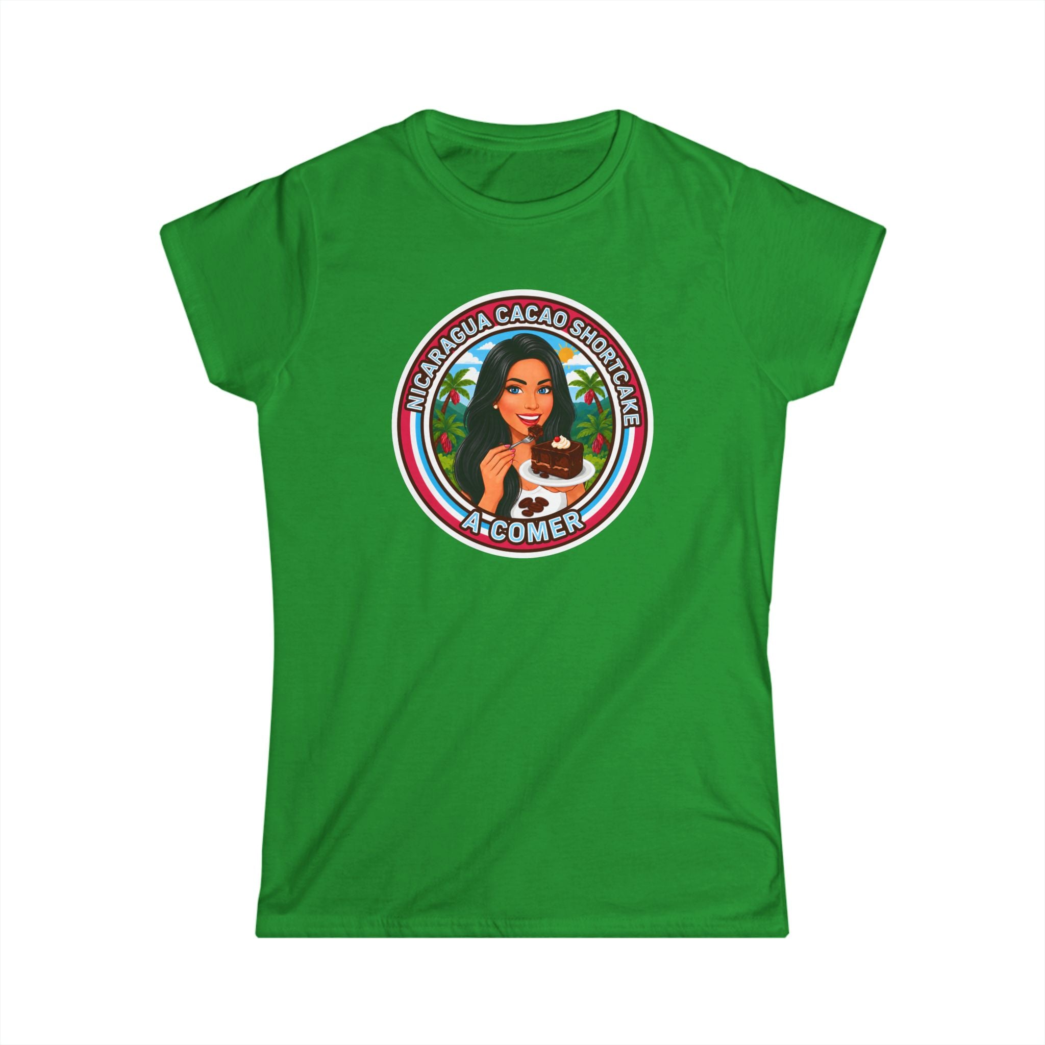 "Nicaragua Cacao Shortcake" Chocolate Lover Women's Tee — 'Nicaragua Cacao' Graphic Shirt
