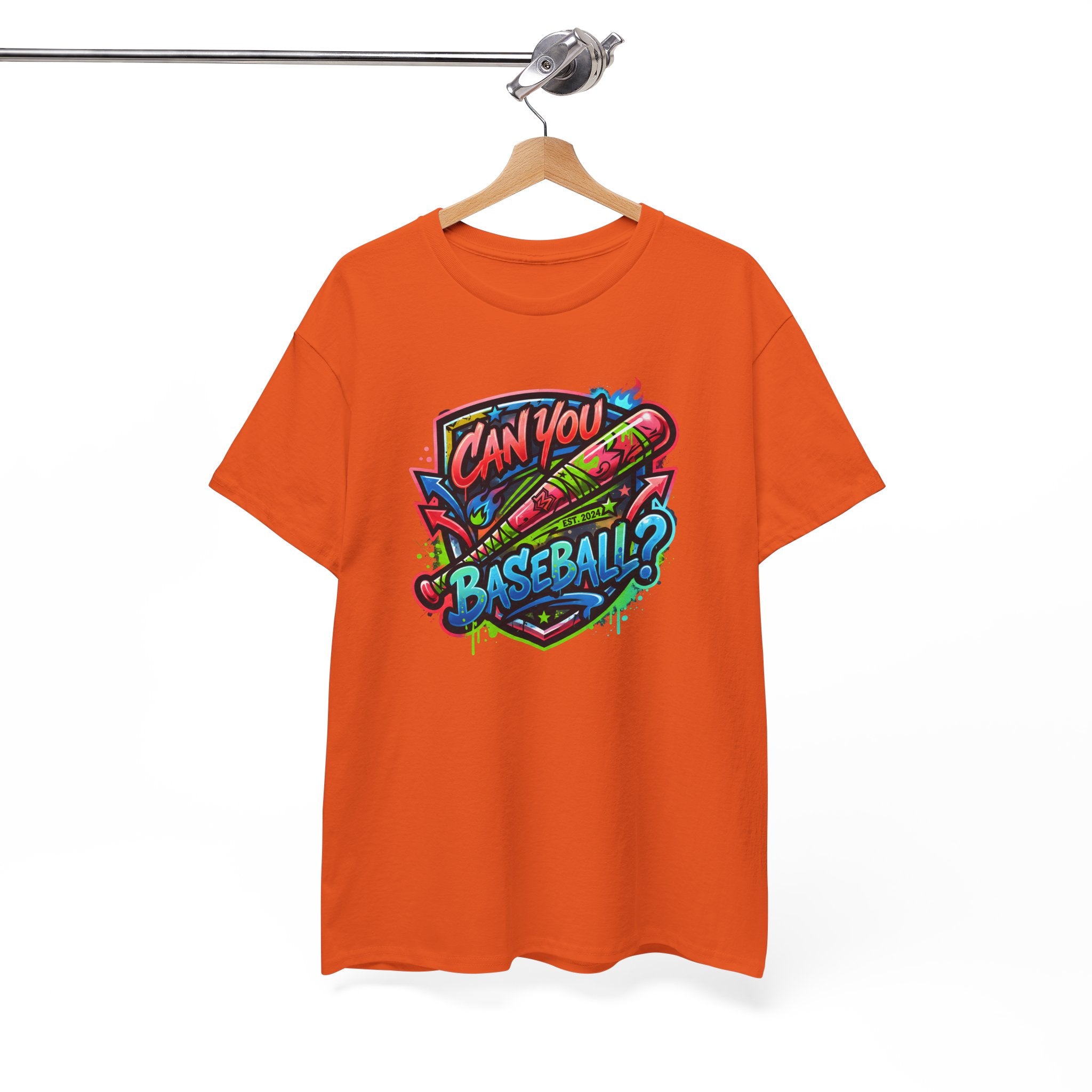 Can You Baseball? T-Shirt — Colorful Retro Baseball Graphic Tee