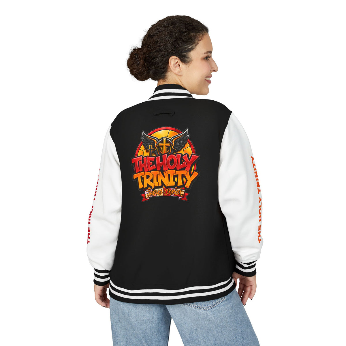 Letterman Jacket — "The Holy Trinity "Graphic Varsity Jacket